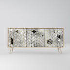 ASHEN ARIA 3-Door Sideboard in Oak Effect