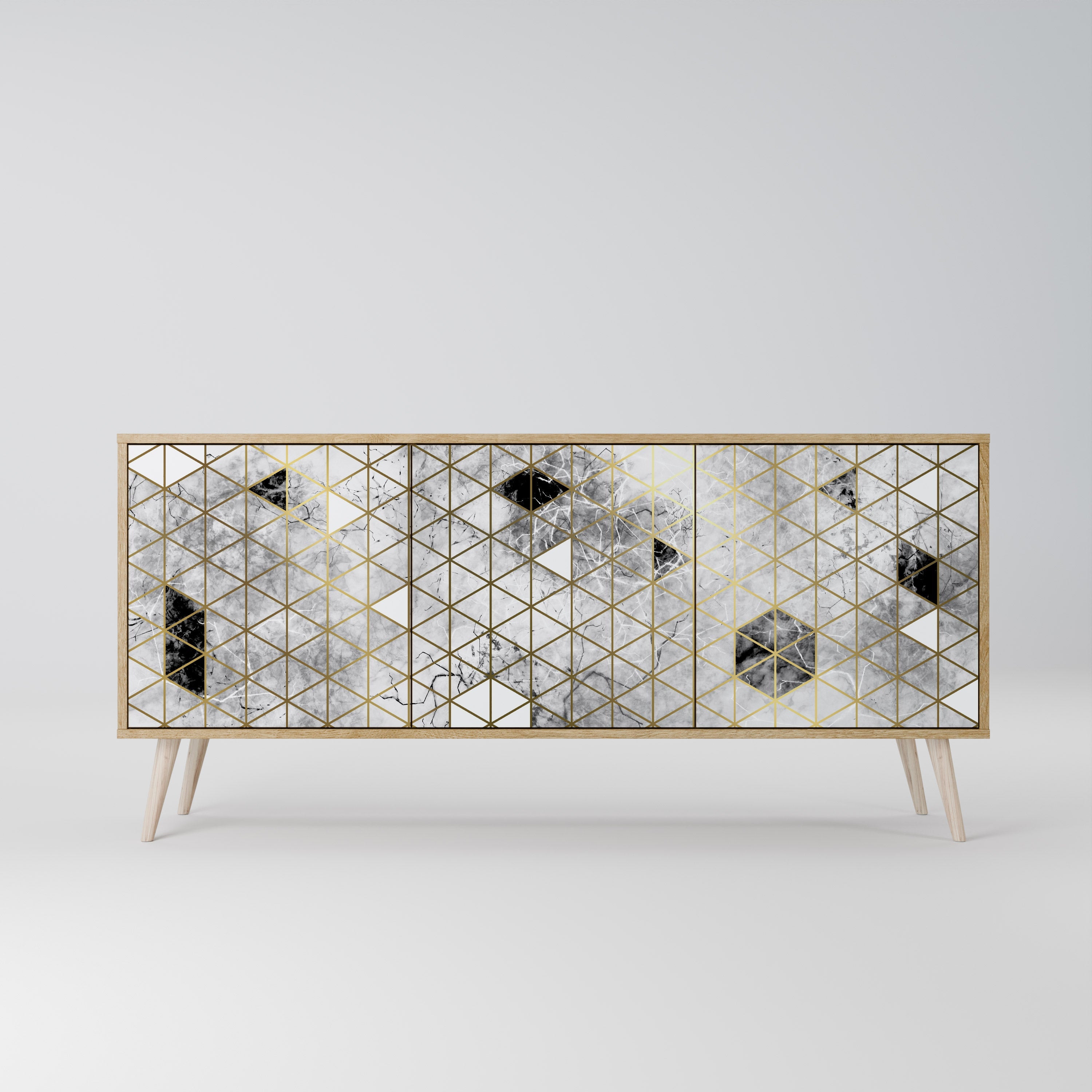 ASHEN ARIA 3-türiges Sideboard in Eichenoptik