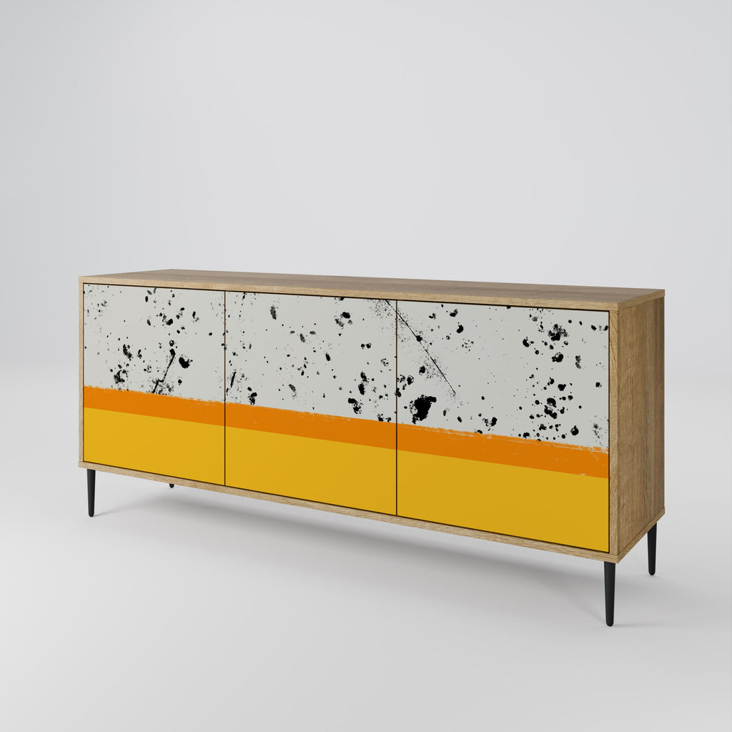 DYED BY ORANGE 3-türiges Sideboard in Eichenoptik