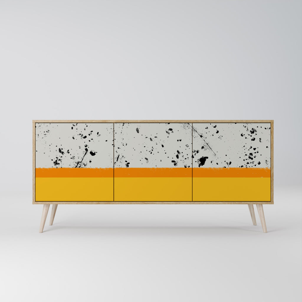 DYED BY ORANGE 3-türiges Sideboard in Eichenoptik