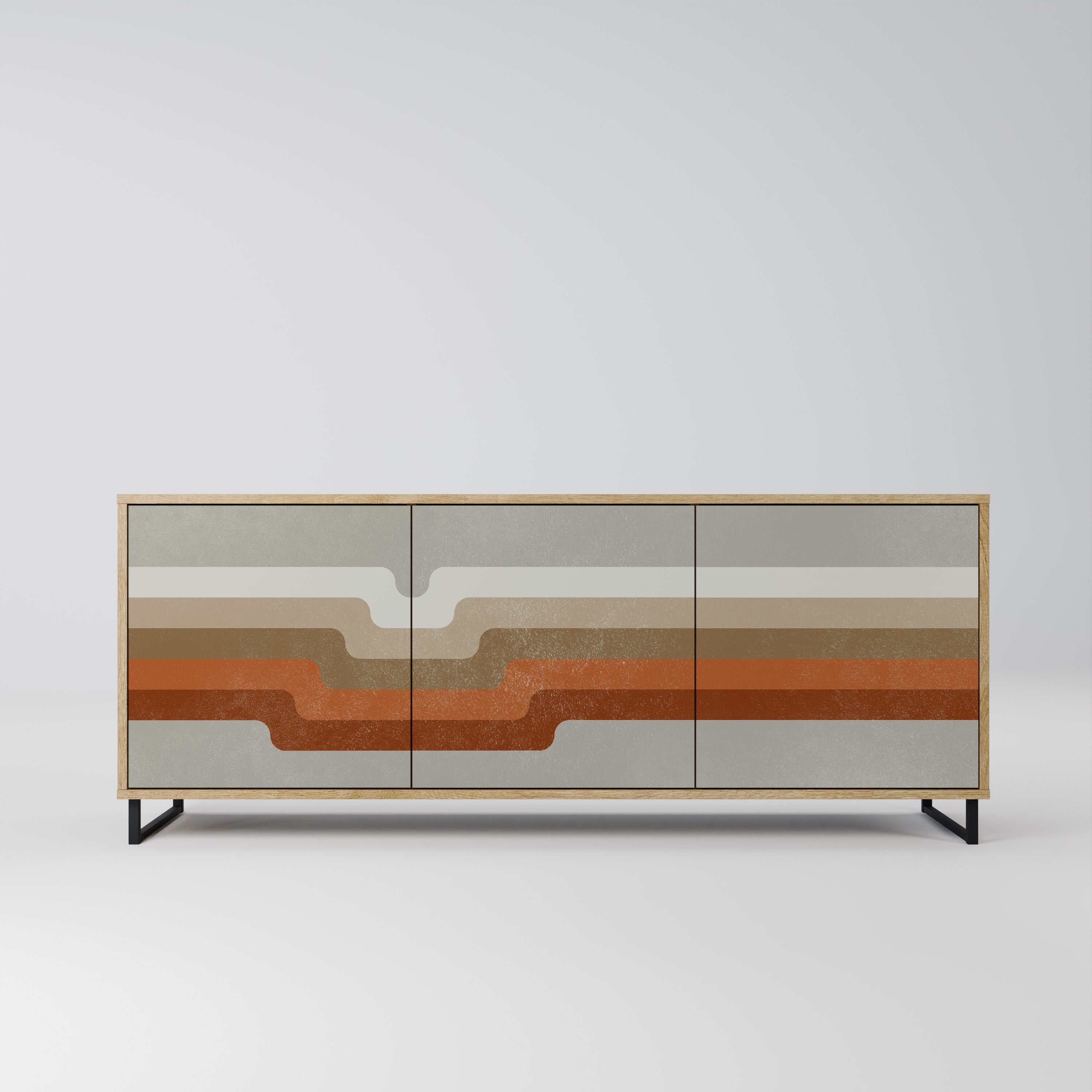 PECULIAR TRAIL 3-türiges Sideboard in Eichenoptik