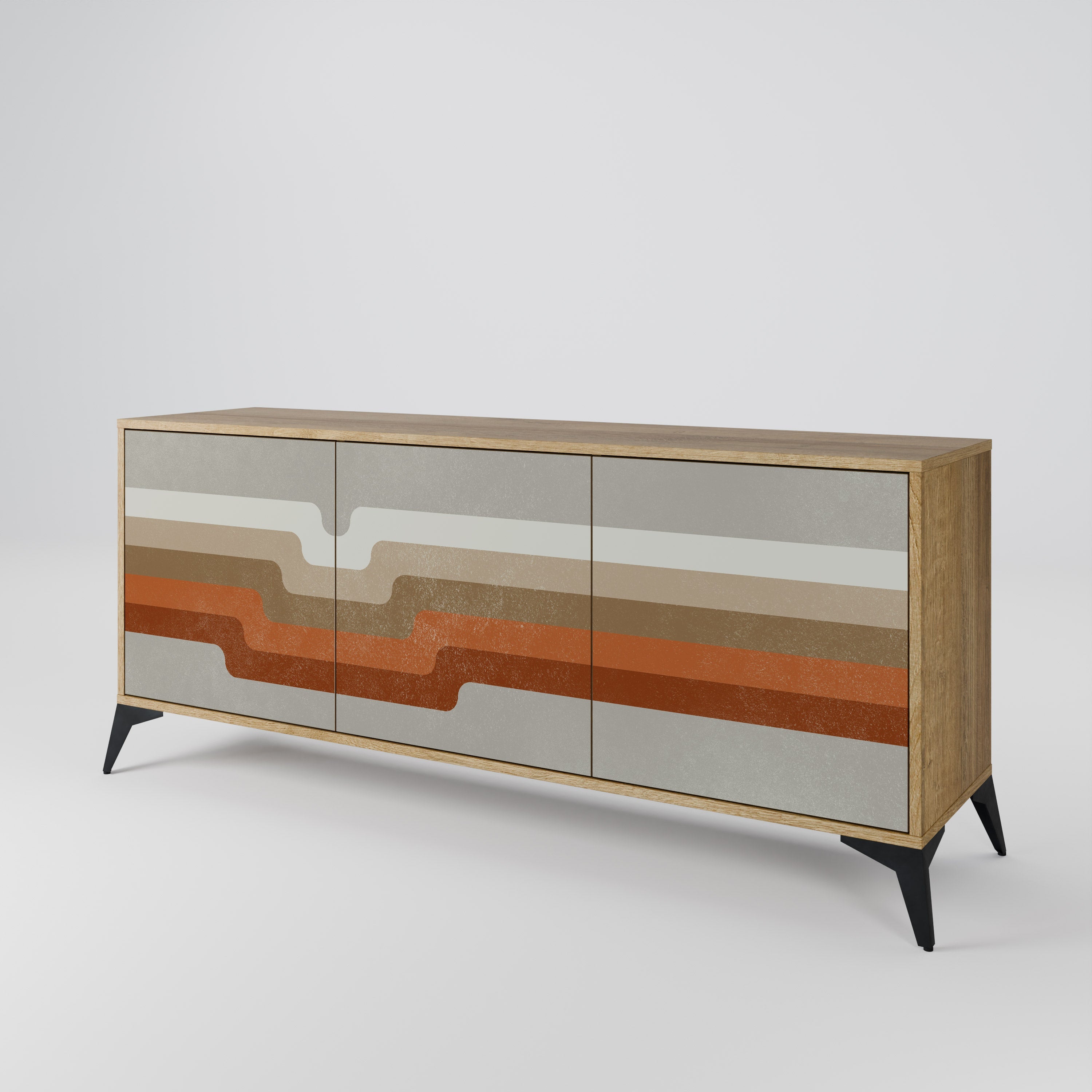 PECULIAR TRAIL 3-türiges Sideboard in Eichenoptik