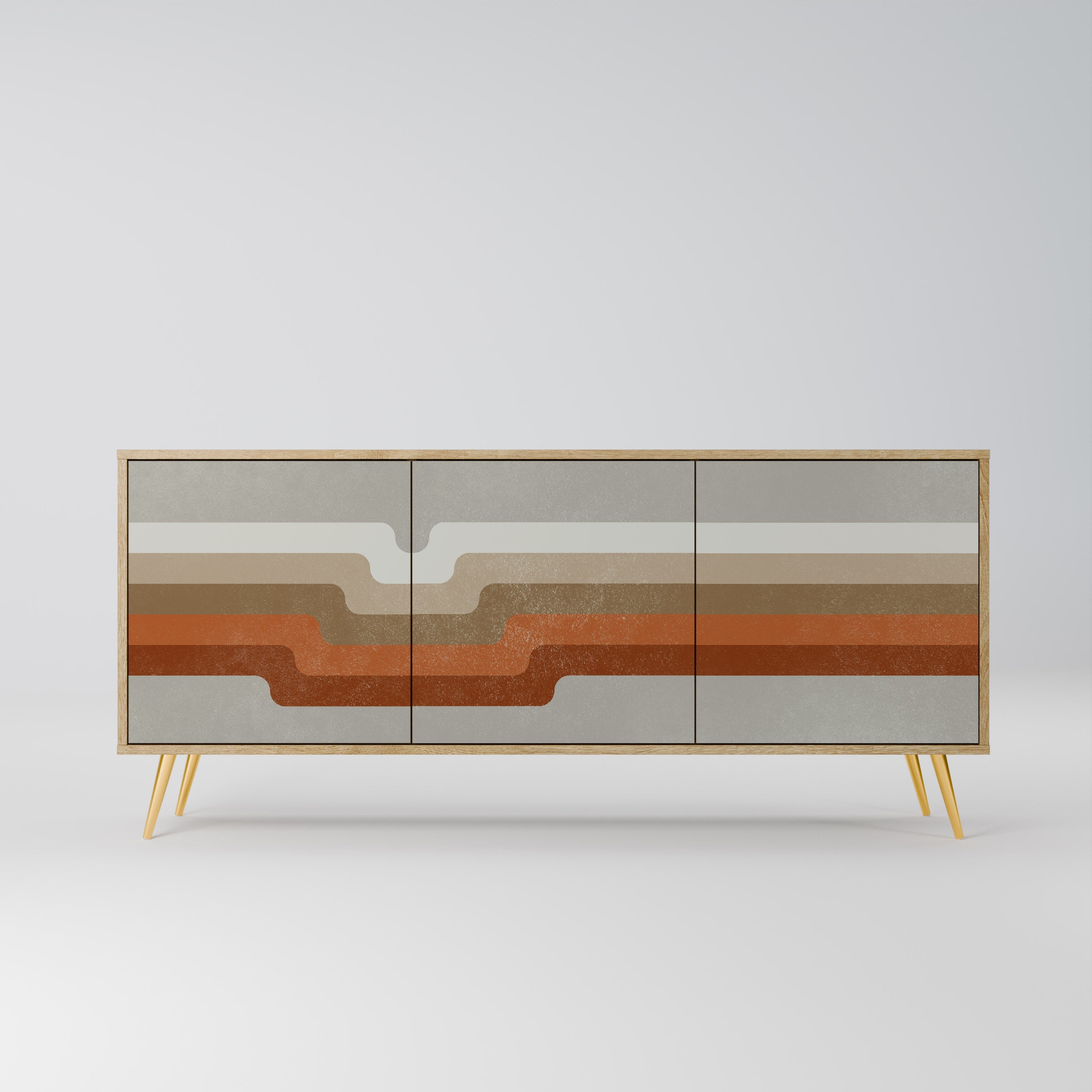 PECULIAR TRAIL 3-türiges Sideboard in Eichenoptik