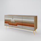 PECULIAR TRAIL 3-Door Sideboard in Oak Effect