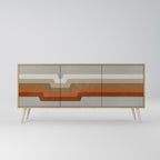 PECULIAR TRAIL 3-Door Sideboard in Oak Effect