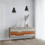 PECULIAR TRAIL 3-Door Sideboard in Oak Effect