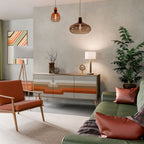 PECULIAR TRAIL 3-Door Sideboard in Oak Effect