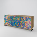MEMORIES MAP 3-Door Sideboard in Oak Effect