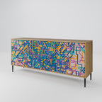 MEMORIES MAP 3-Door Sideboard in Oak Effect
