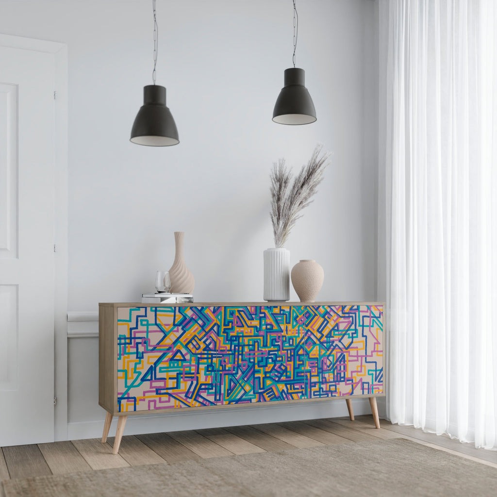 MEMORIES MAP 3-türiges Sideboard in Eichenoptik
