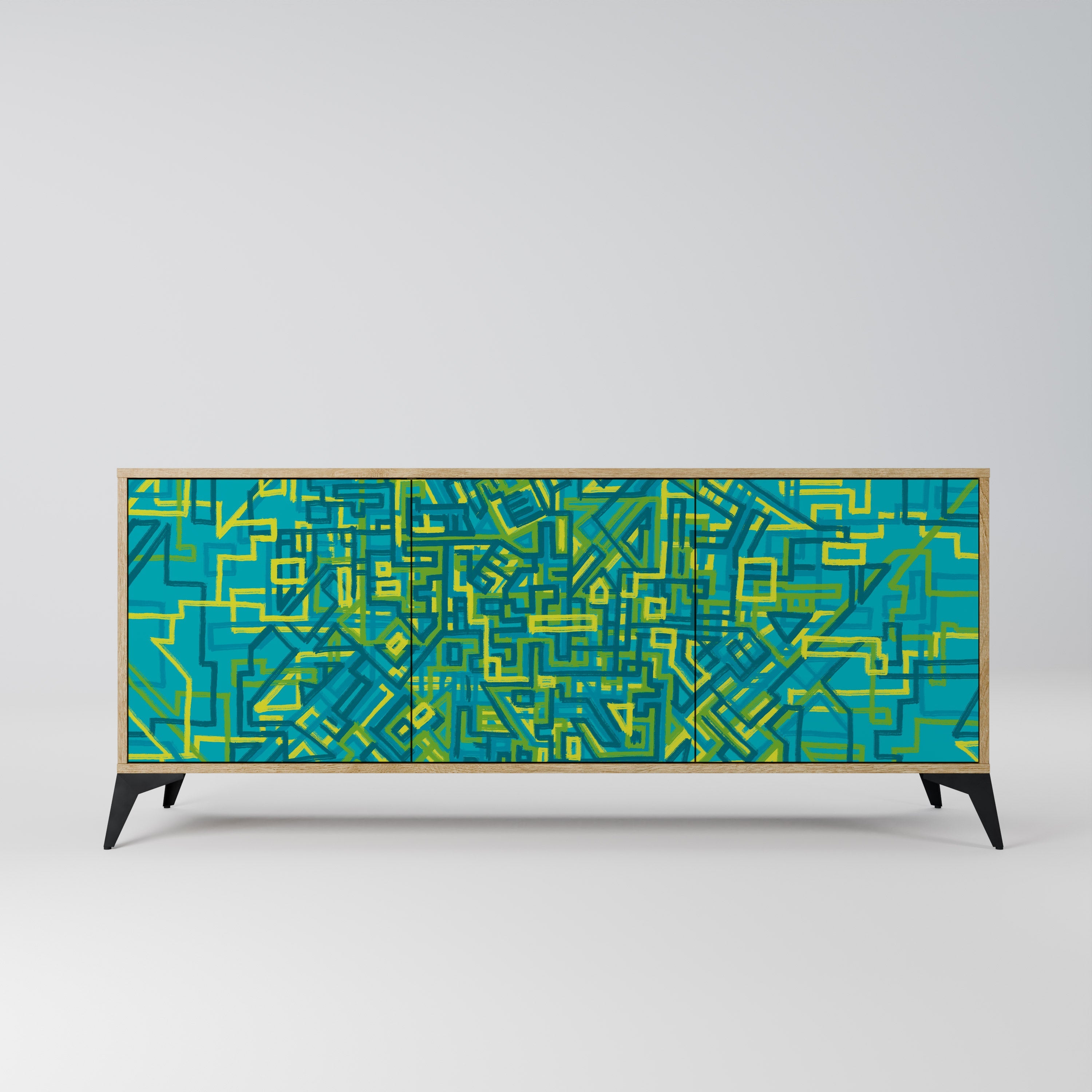 NOSTALGIC MEMORIES 3-türiges Sideboard in Eichenoptik