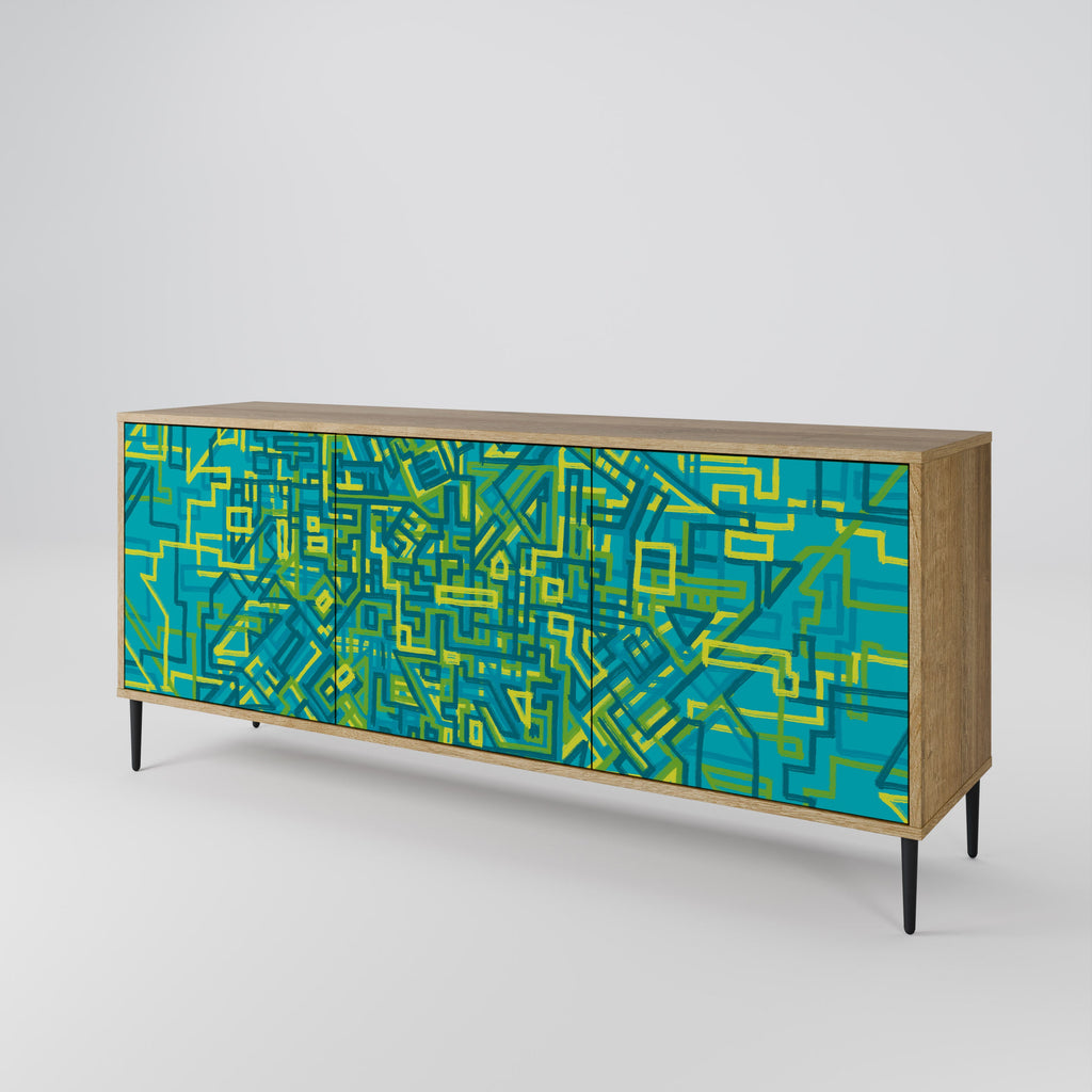 NOSTALGIC MEMORIES 3-türiges Sideboard in Eichenoptik