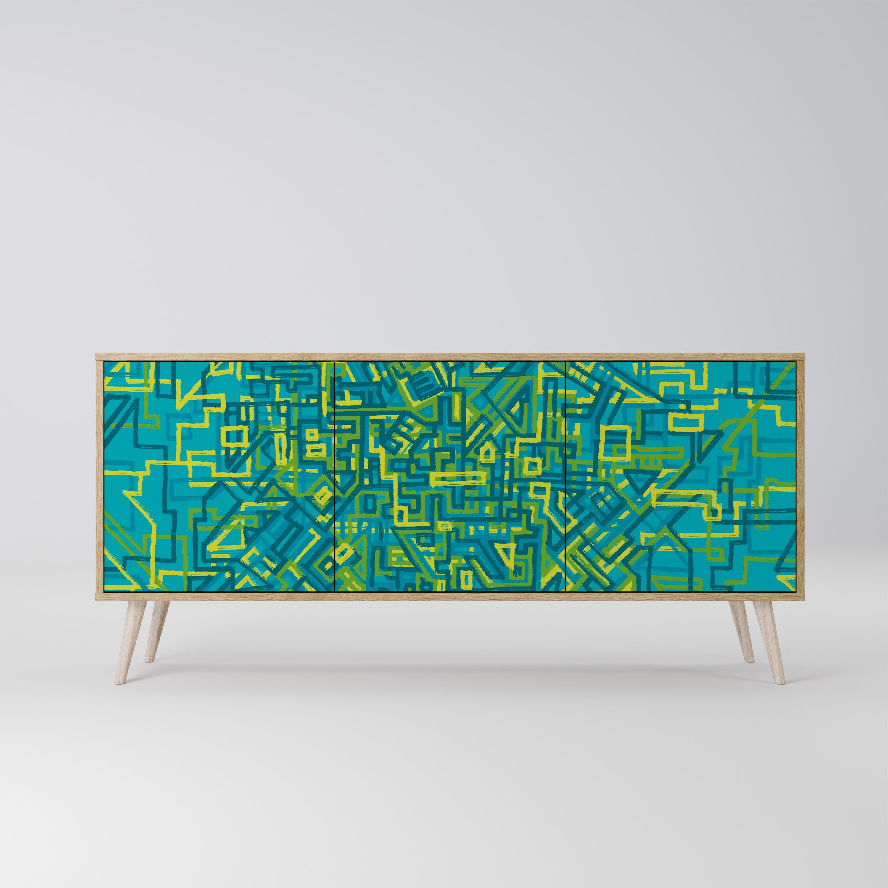 NOSTALGIC MEMORIES 3-türiges Sideboard in Eichenoptik