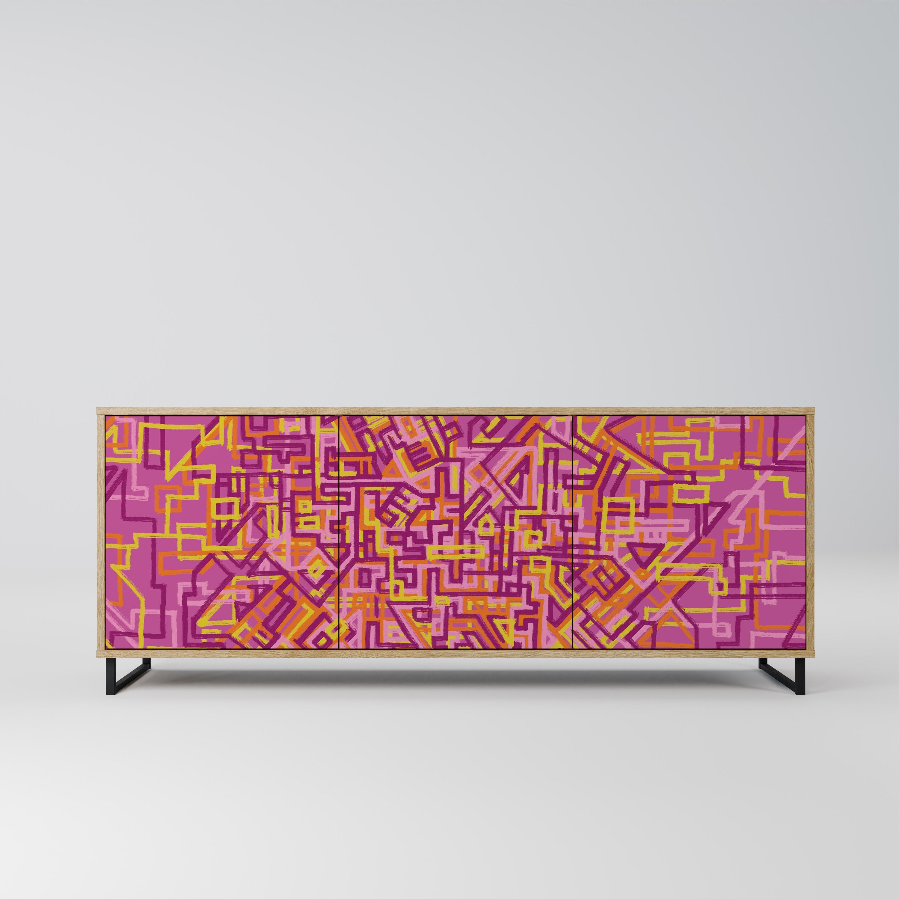 LOVELY MEMORIES 3-türiges Sideboard in Eichenoptik