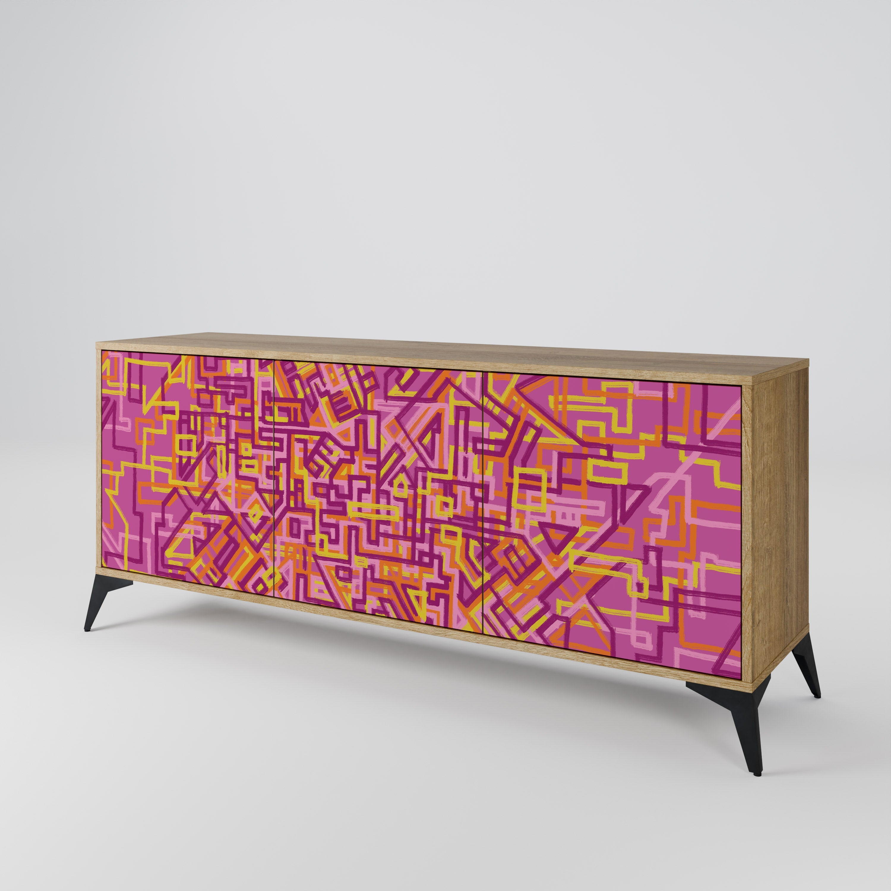 LOVELY MEMORIES 3-türiges Sideboard in Eichenoptik
