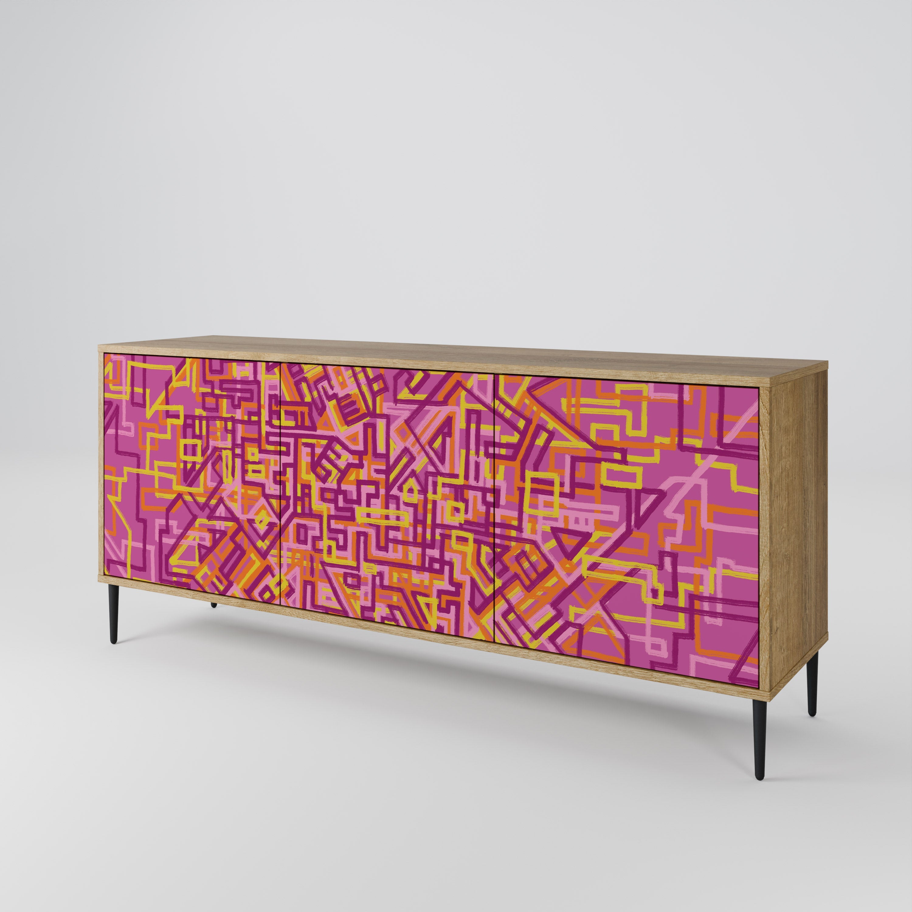 LOVELY MEMORIES 3-türiges Sideboard in Eichenoptik