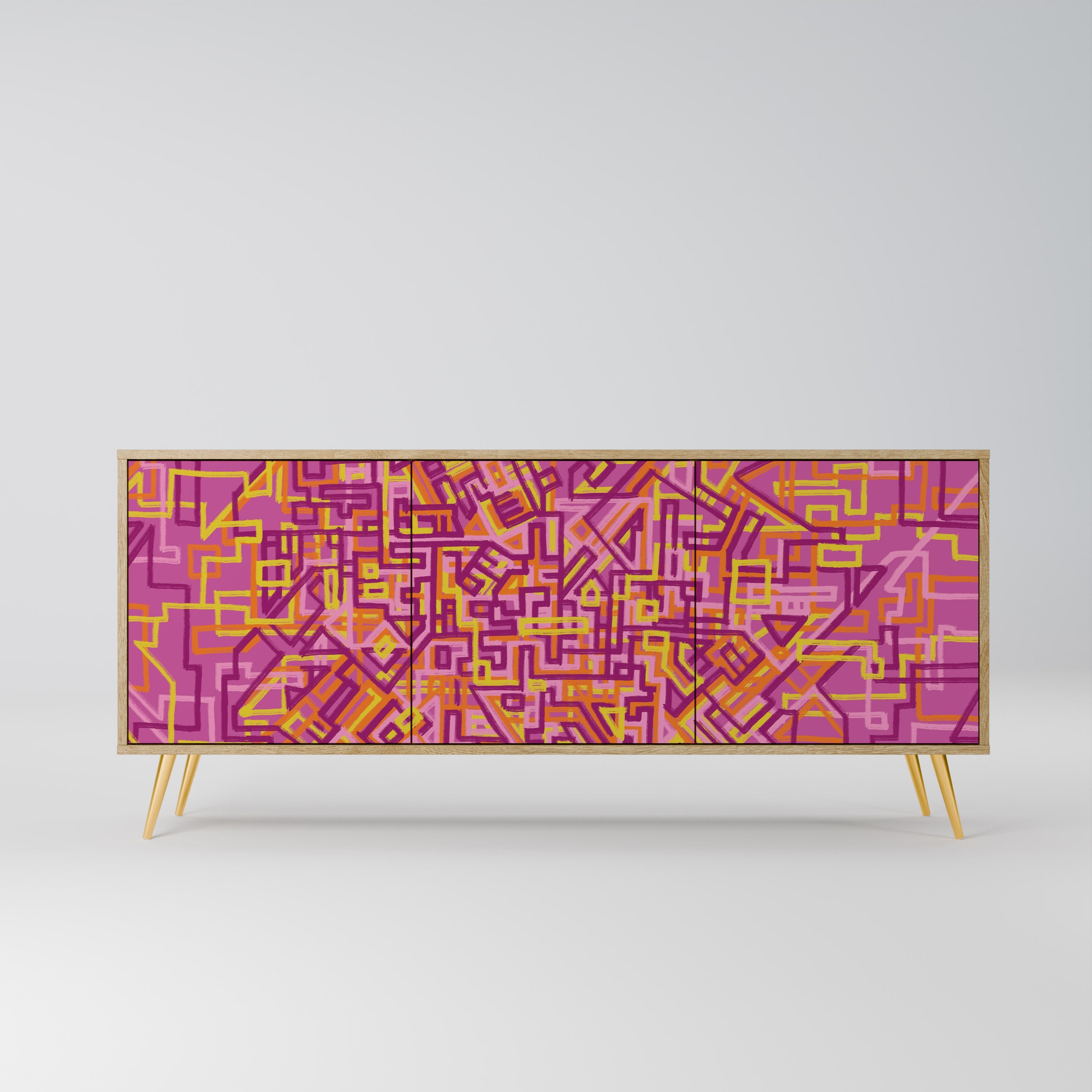 LOVELY MEMORIES 3-türiges Sideboard in Eichenoptik
