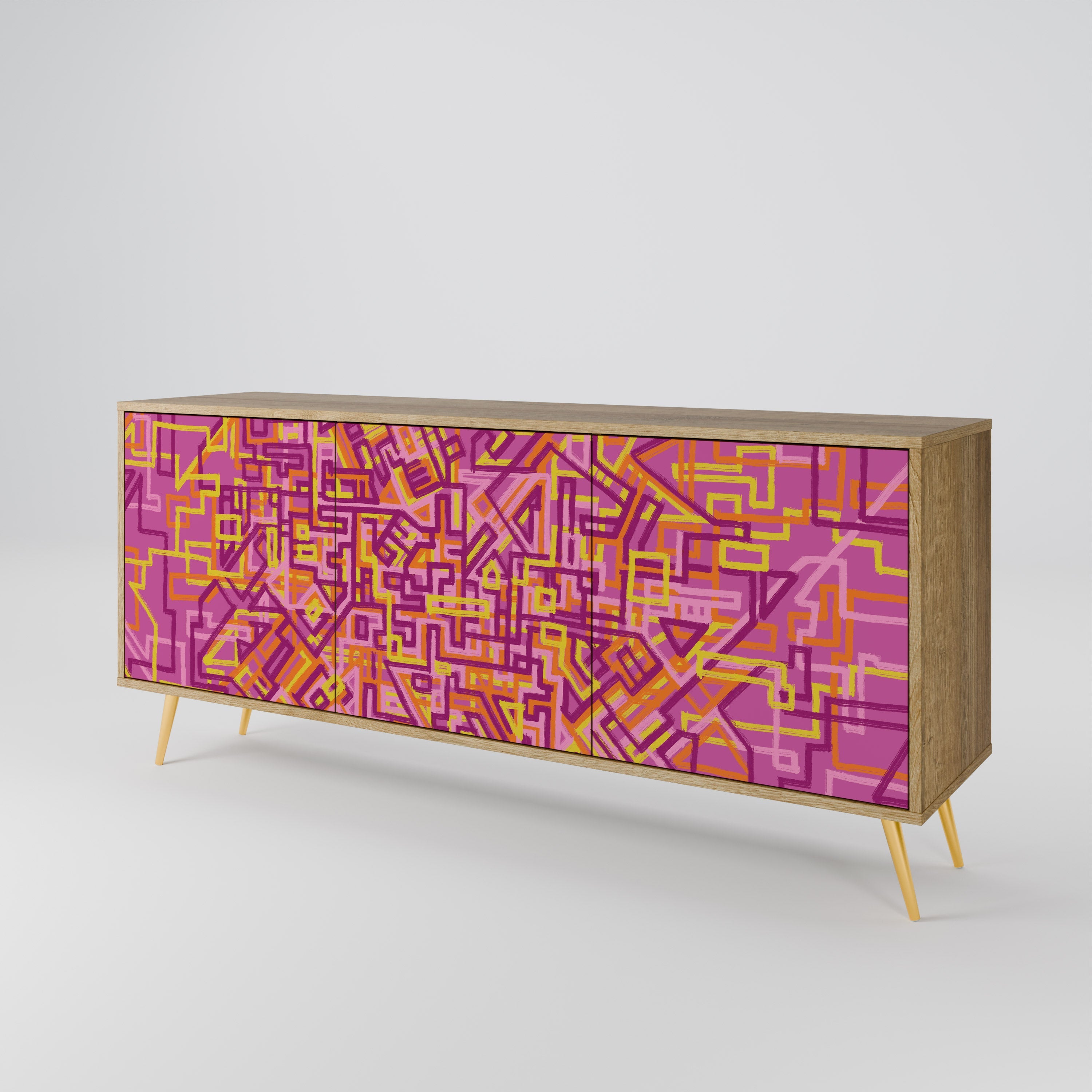 LOVELY MEMORIES 3-türiges Sideboard in Eichenoptik