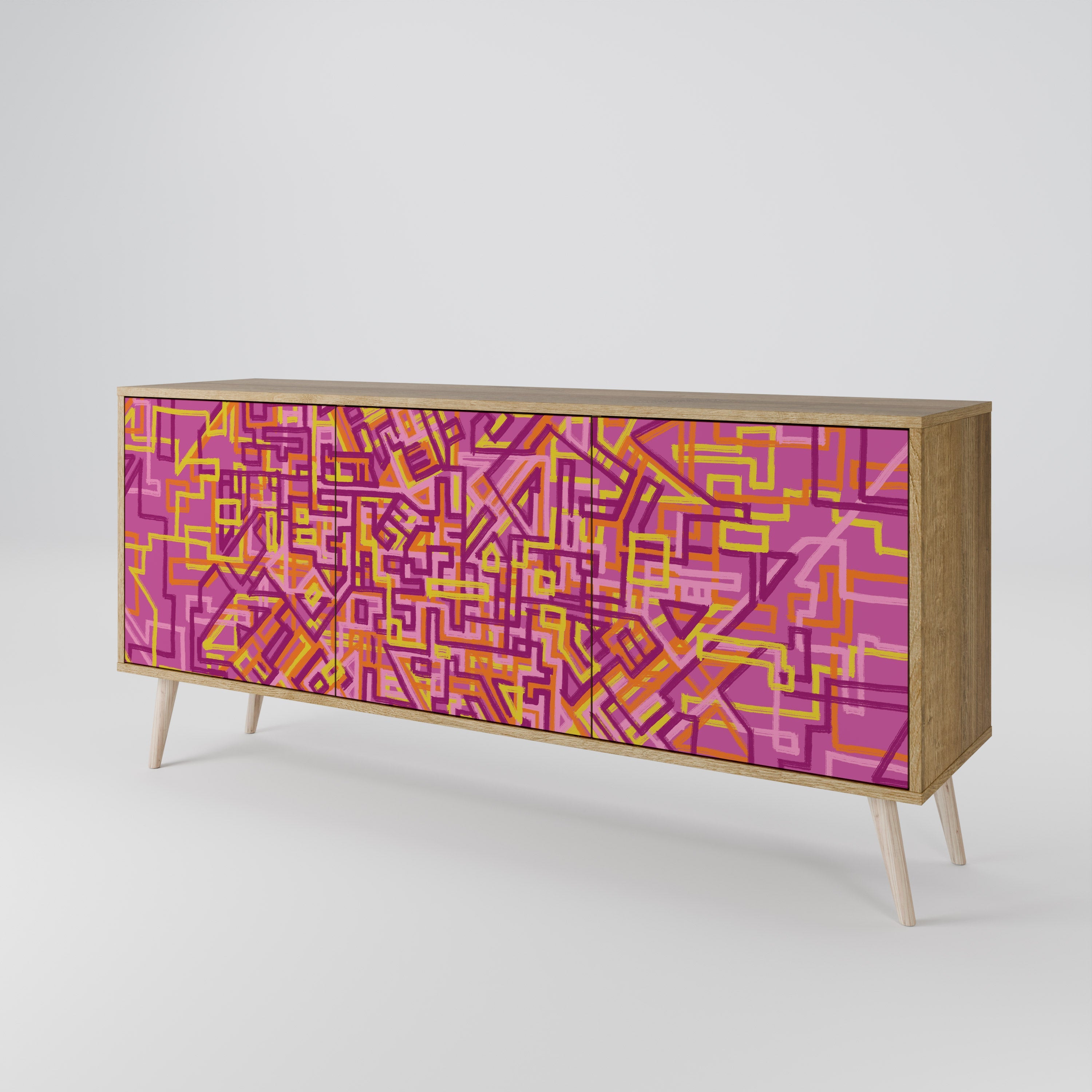 LOVELY MEMORIES 3-türiges Sideboard in Eichenoptik
