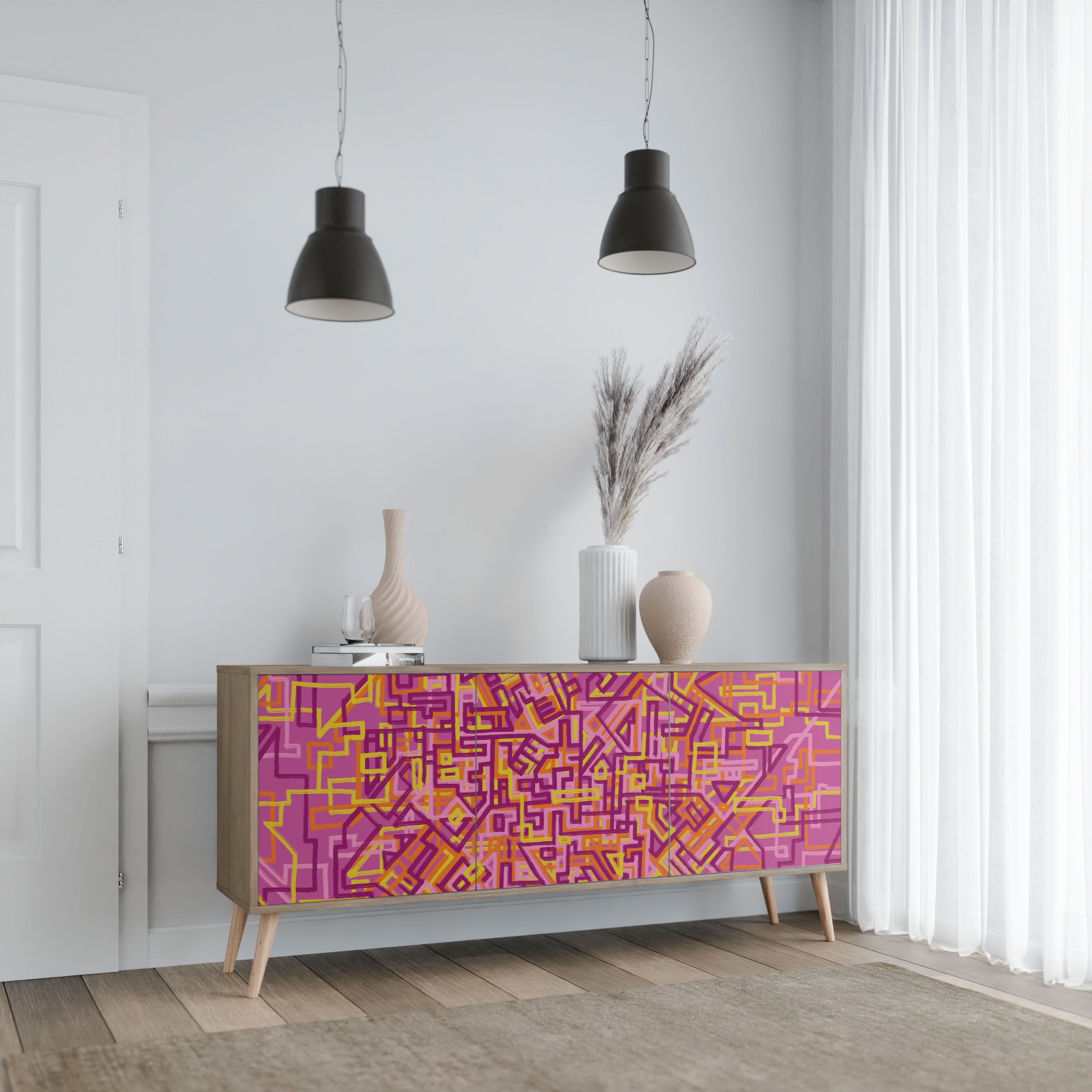 LOVELY MEMORIES 3-türiges Sideboard in Eichenoptik