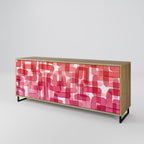 KALEIDOSCOPIC CUBISM 3-Door Sideboard in Oak Effect