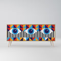 ABSTRACTION AND GEOMETRY Sideboard mit 3 Türen in Eiche-Optik