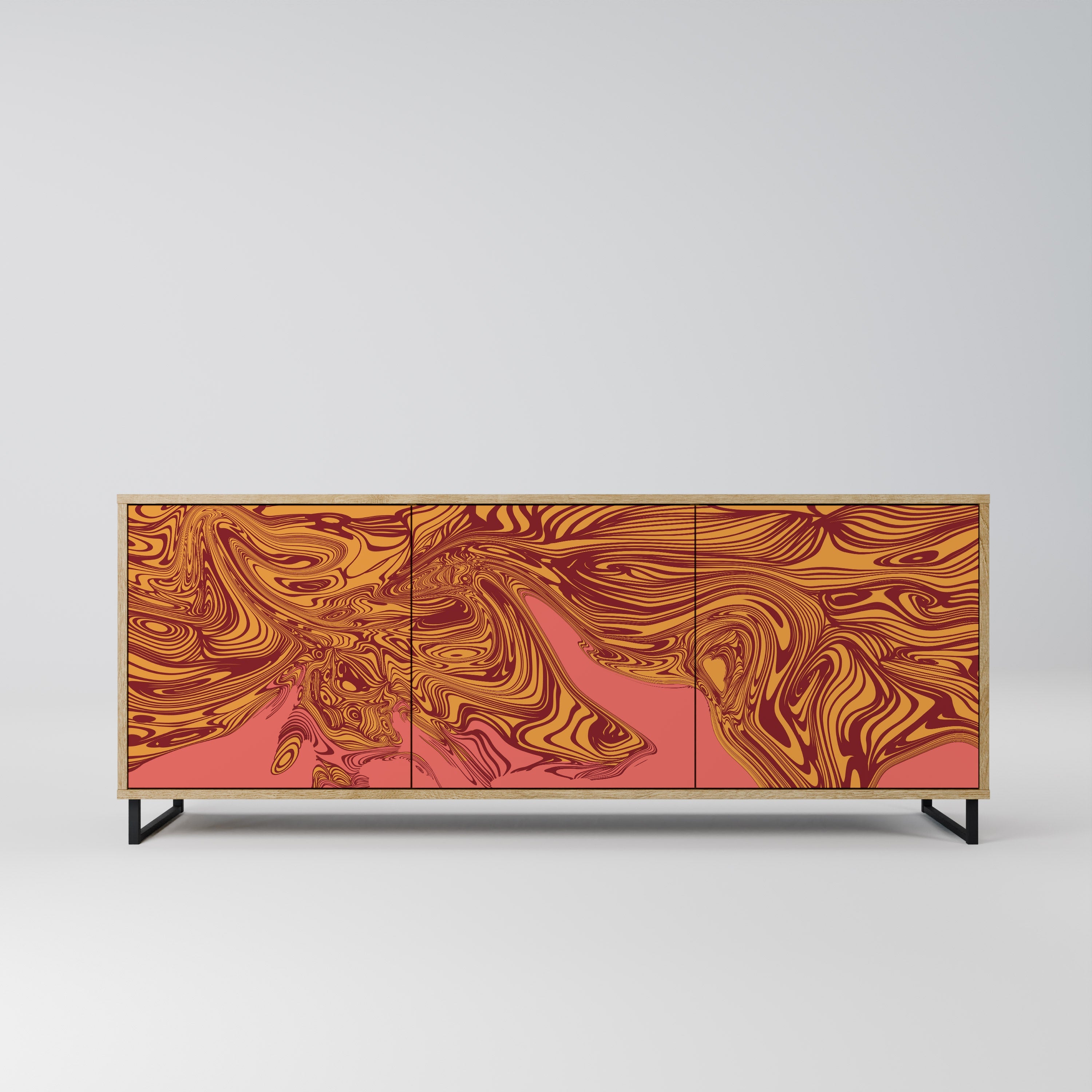 FLOATING THOUGHTS 3-türiges Sideboard in Eichenoptik
