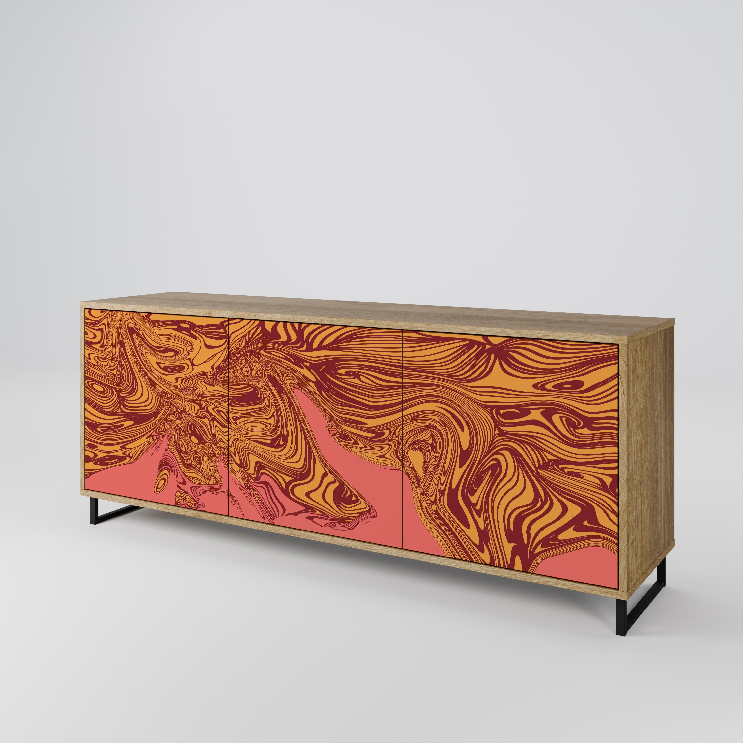 FLOATING THOUGHTS 3-türiges Sideboard in Eichenoptik