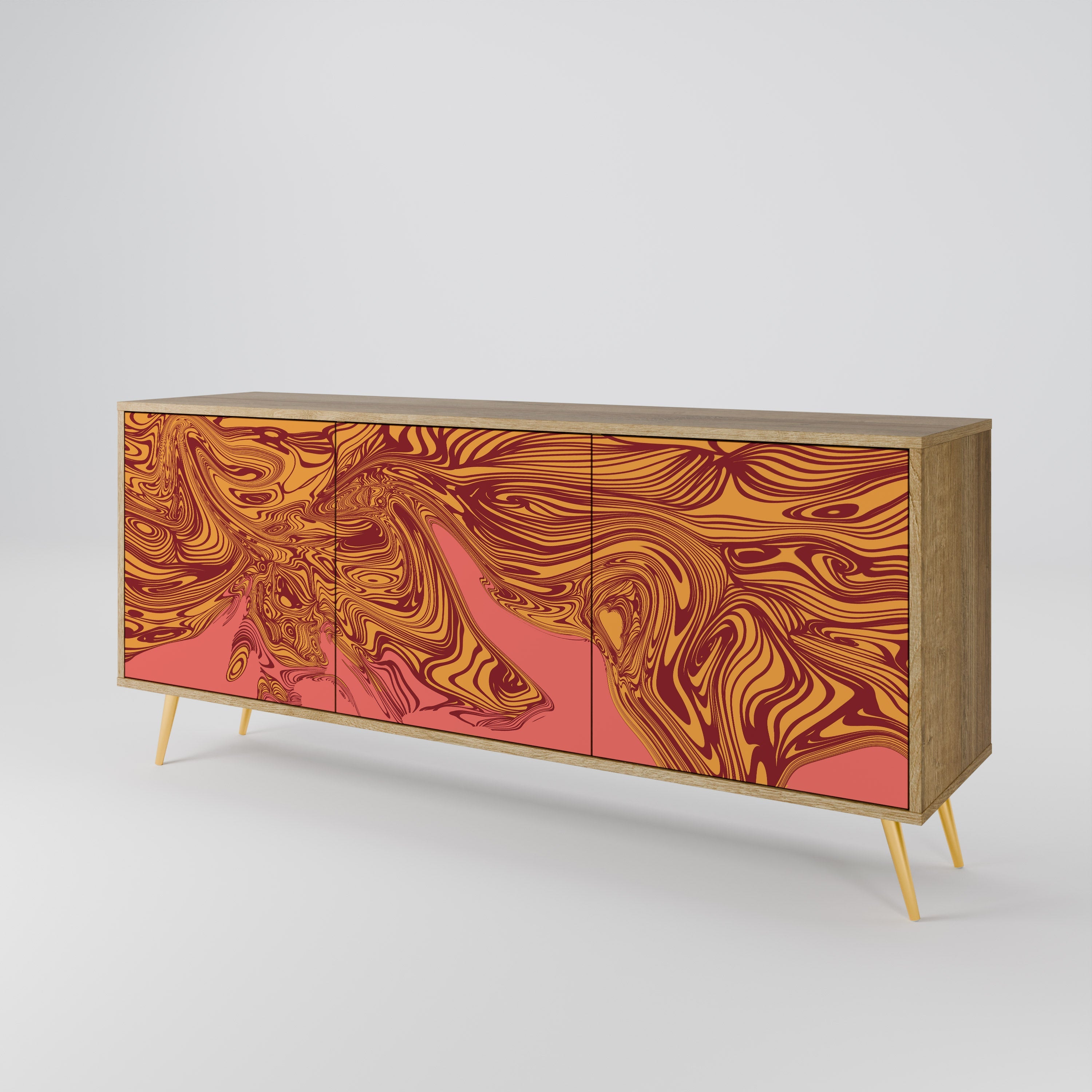 FLOATING THOUGHTS 3-türiges Sideboard in Eichenoptik