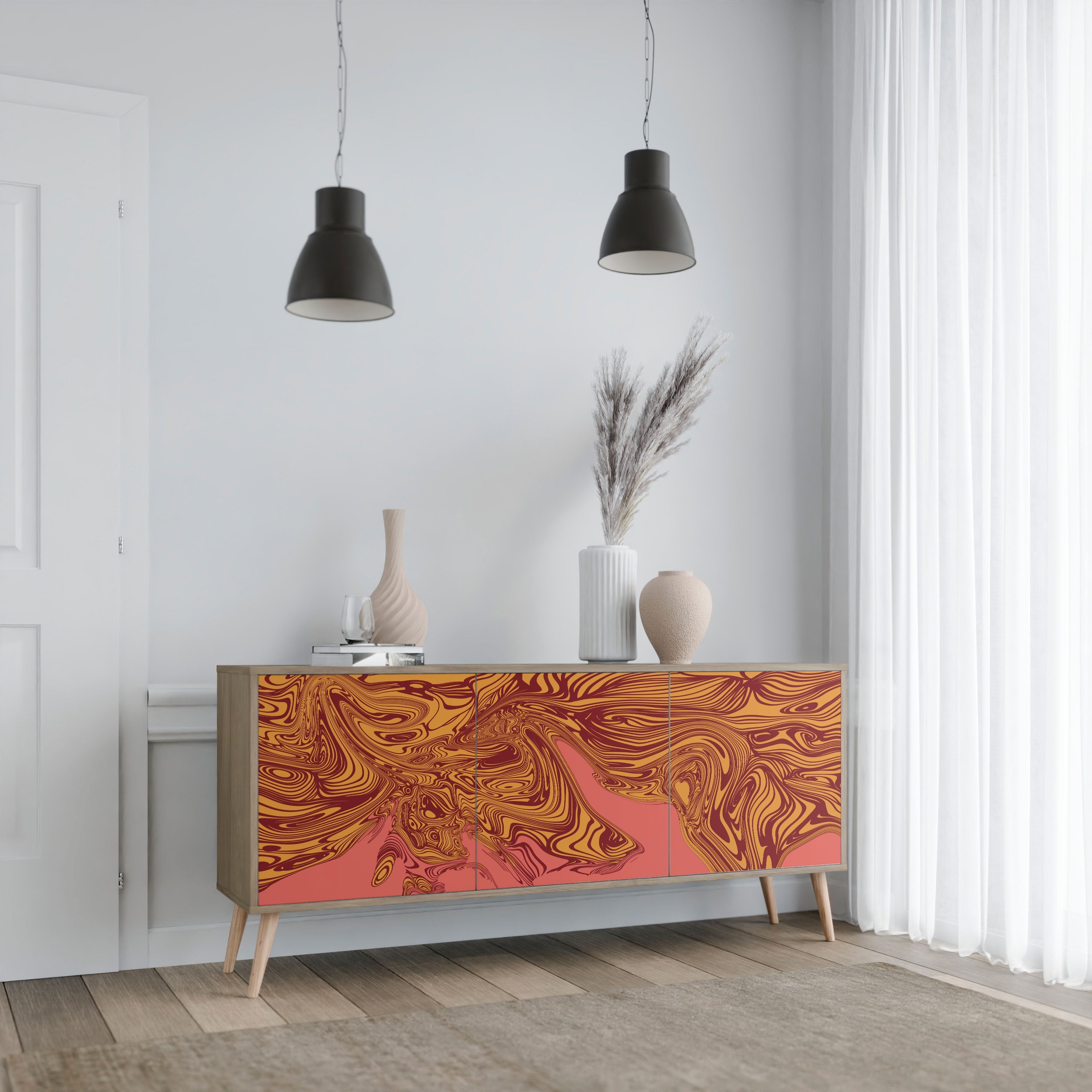 FLOATING THOUGHTS 3-türiges Sideboard in Eichenoptik