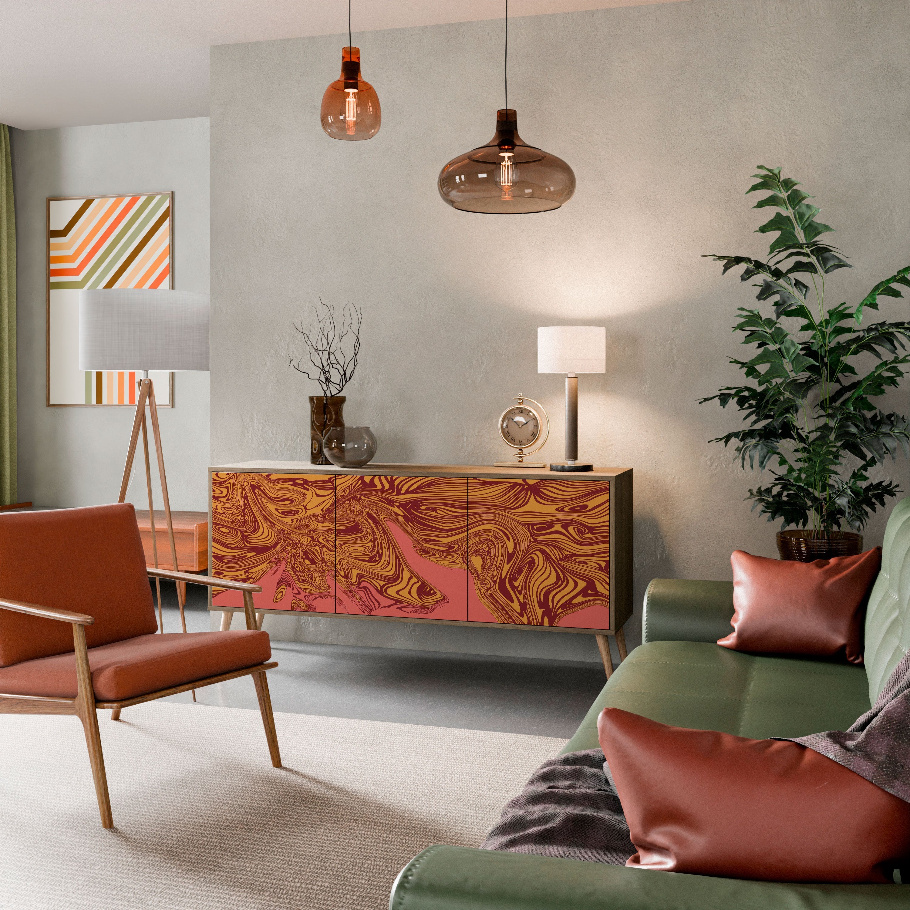 FLOATING THOUGHTS 3-türiges Sideboard in Eichenoptik