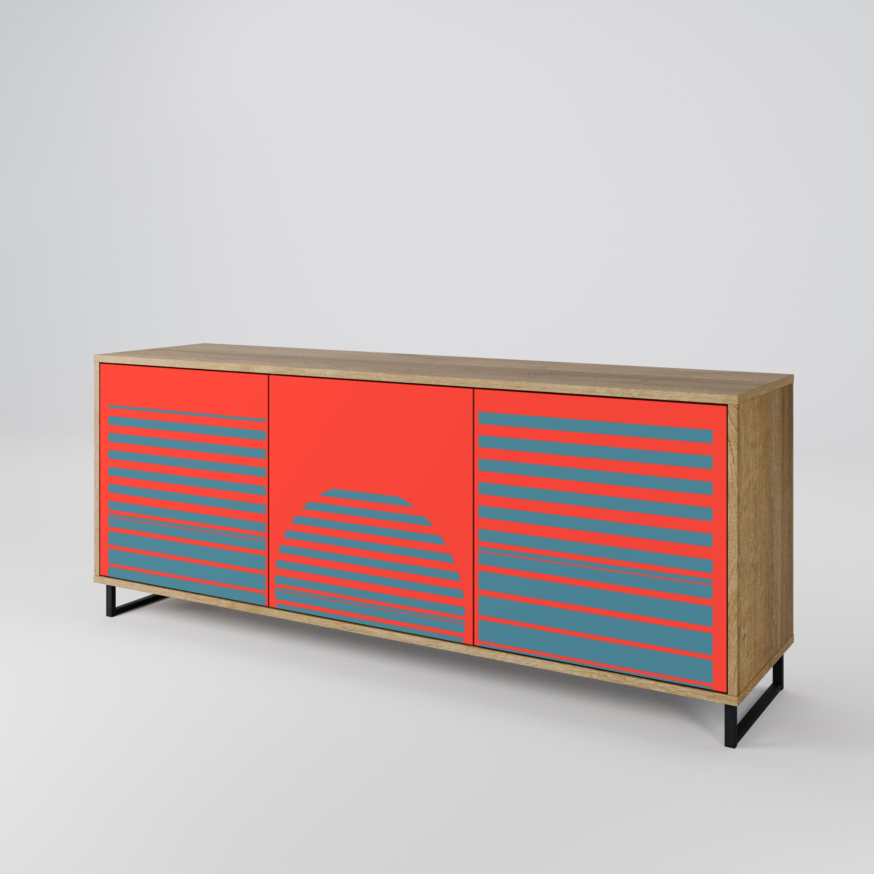 RISING GEOMETRY STARS 3-Door Sideboard
