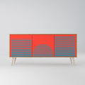 RISING GEOMETRY STARS Sideboard mit 3 Türen in Eiche-Optik