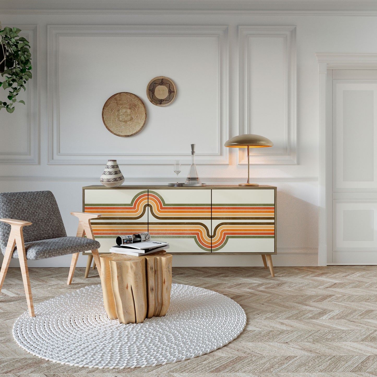 EXCEPTIONAL STREAM 3-türiges Sideboard