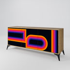 BLINDED BY THE LIGHTS 3-Door Sideboard in Oak Effect