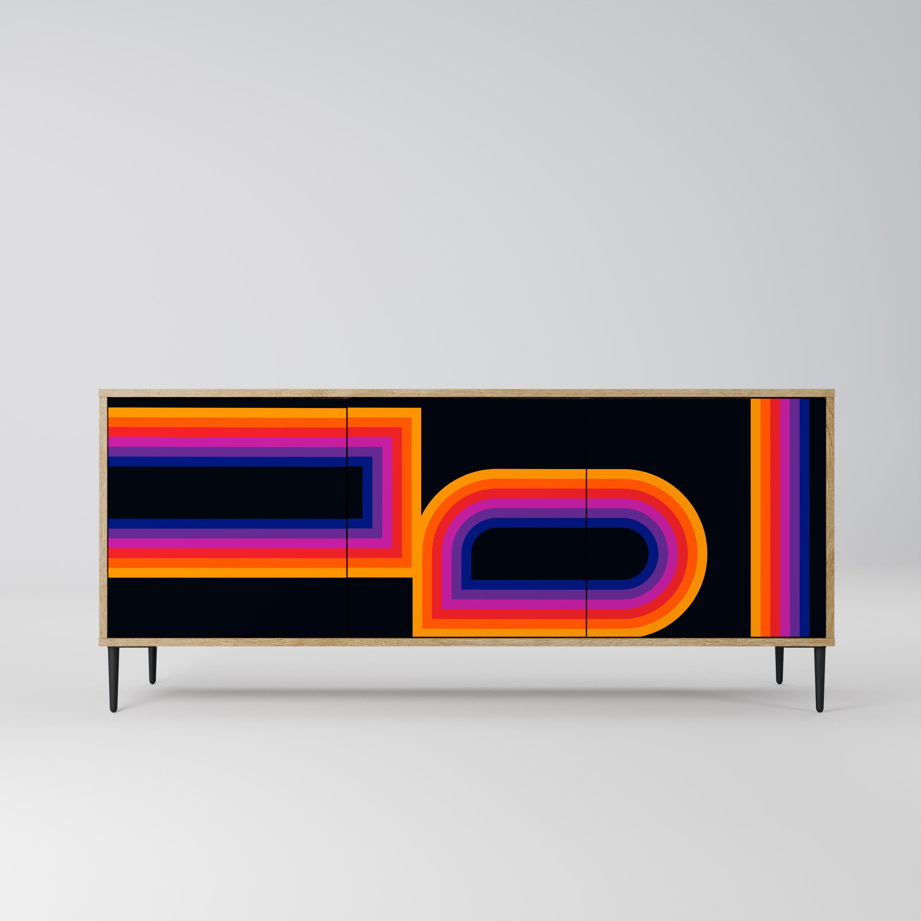 BLINDED BY THE LIGHTS 3-türiges Sideboard in Eichenoptik