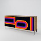 BLINDED BY THE LIGHTS 3-Door Sideboard in Oak Effect