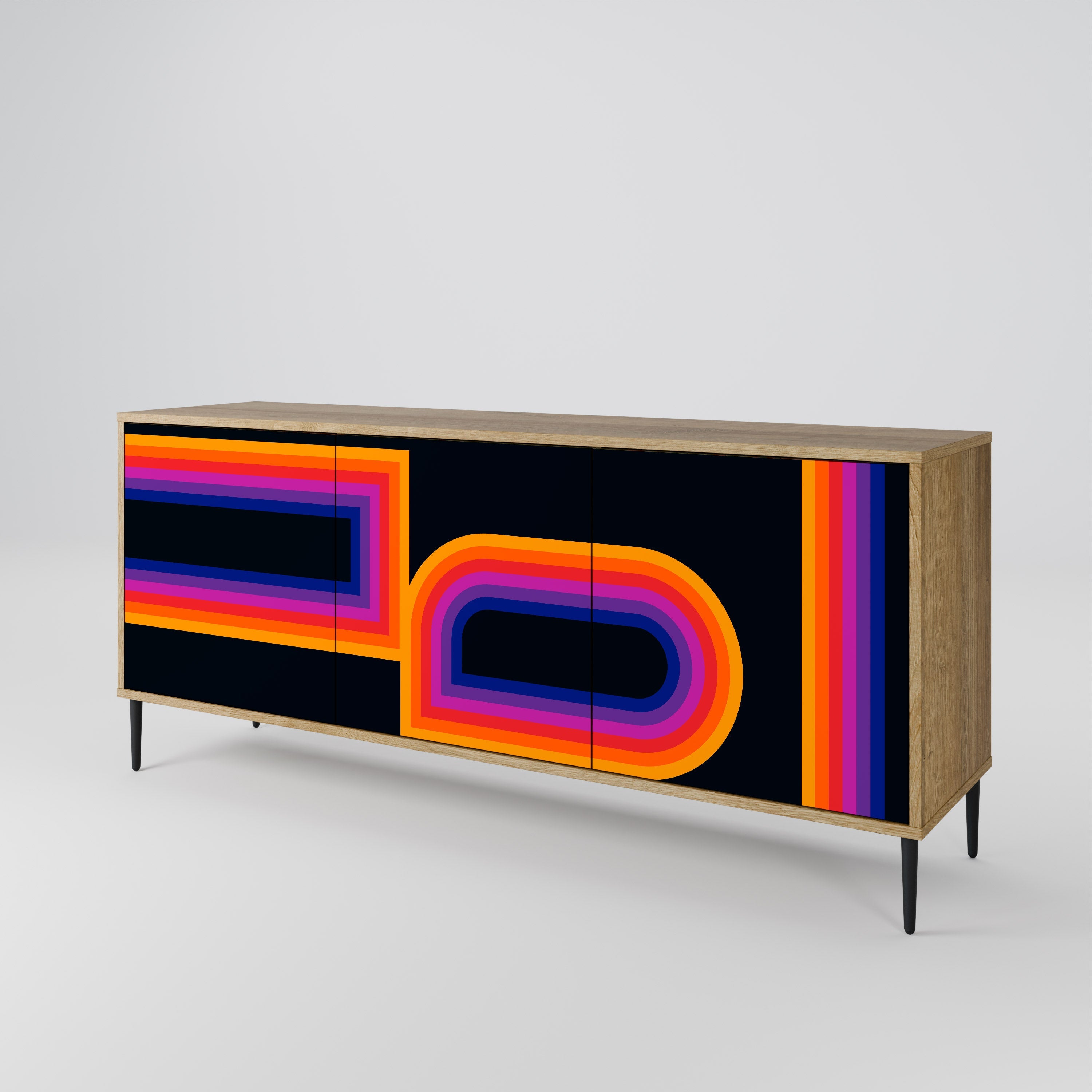 BLINDED BY THE LIGHTS 3-türiges Sideboard in Eichenoptik