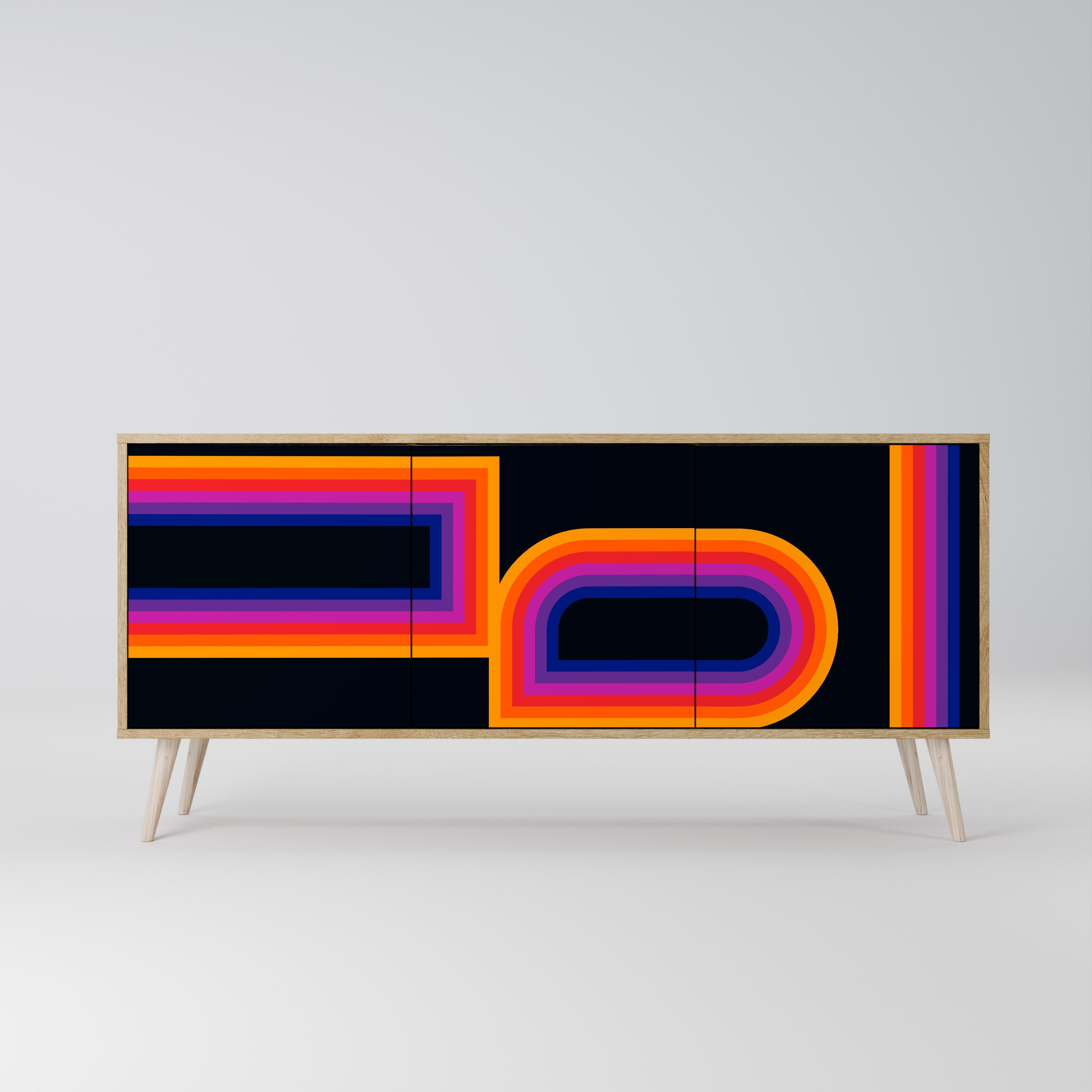 BLINDED BY THE LIGHTS 3-türiges Sideboard in Eichenoptik