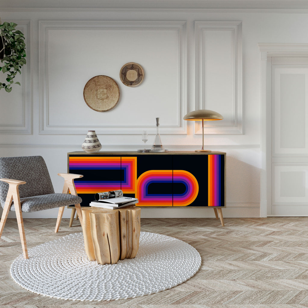 BLINDED BY THE LIGHTS 3-türiges Sideboard in Eichenoptik