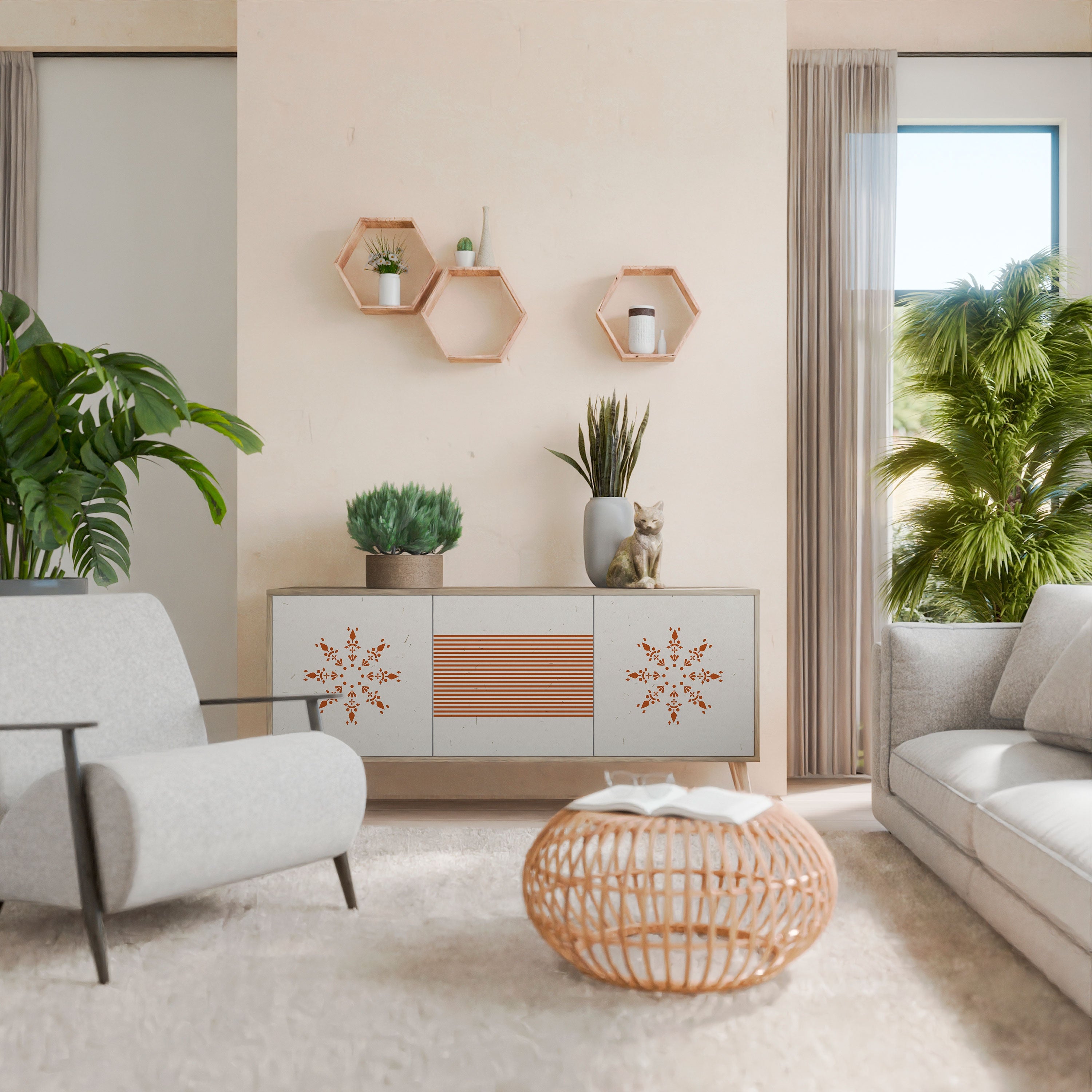 DAILY HARMONY 3-türiges Sideboard in Eichenoptik