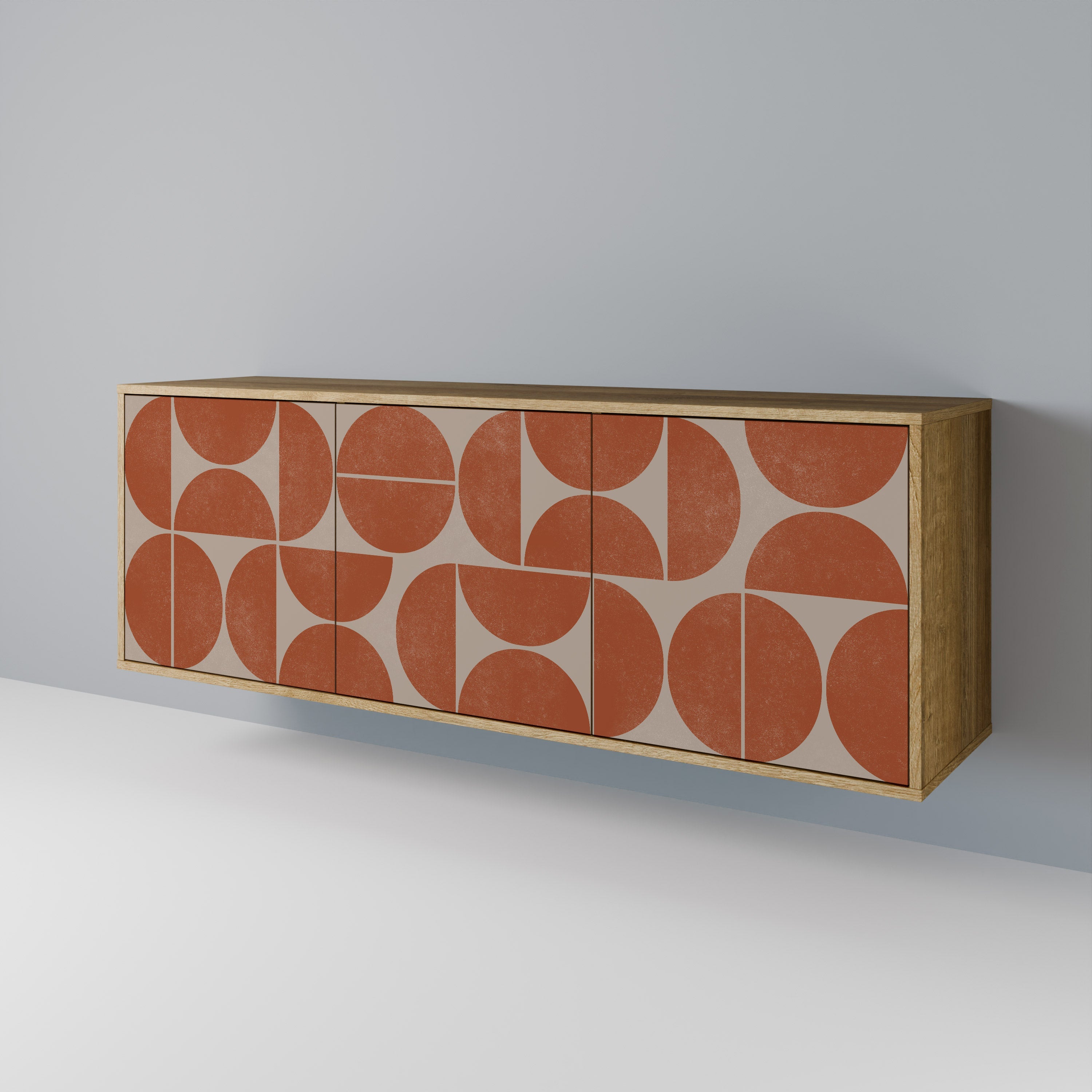 REPETITION COMPULSION 3-türiges Sideboard in Eichenoptik