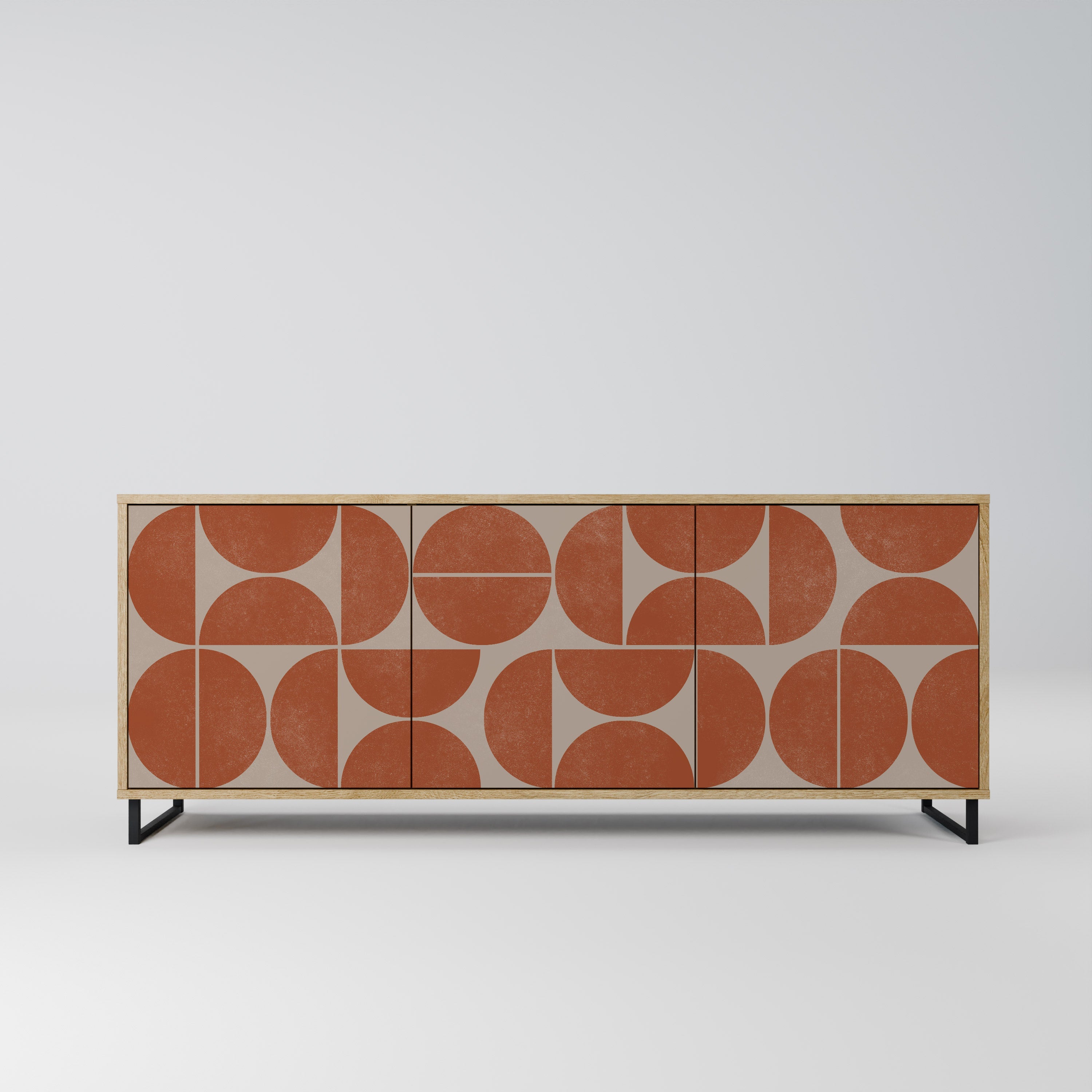 REPETITION COMPULSION 3-türiges Sideboard in Eichenoptik