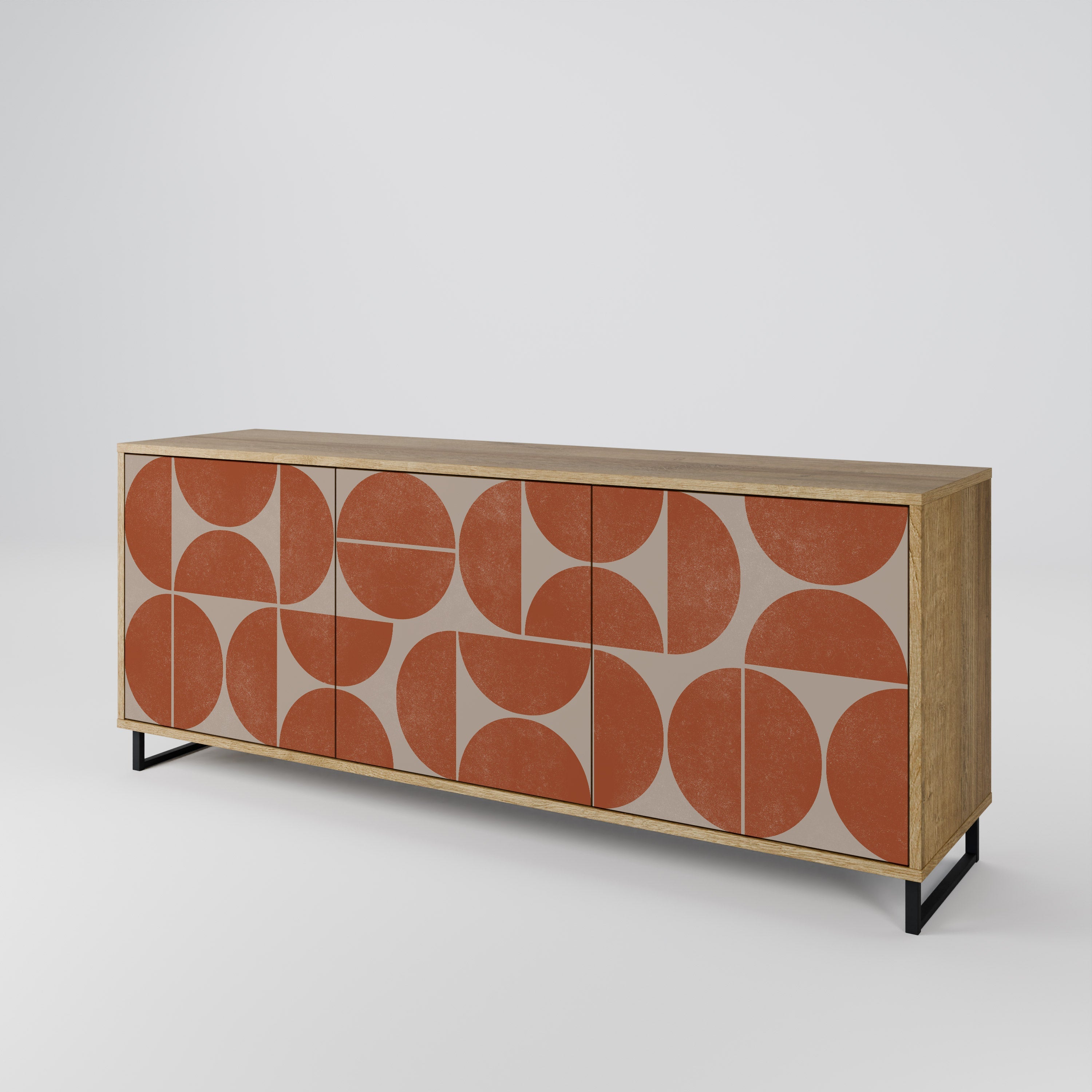 REPETITION COMPULSION 3-türiges Sideboard in Eichenoptik