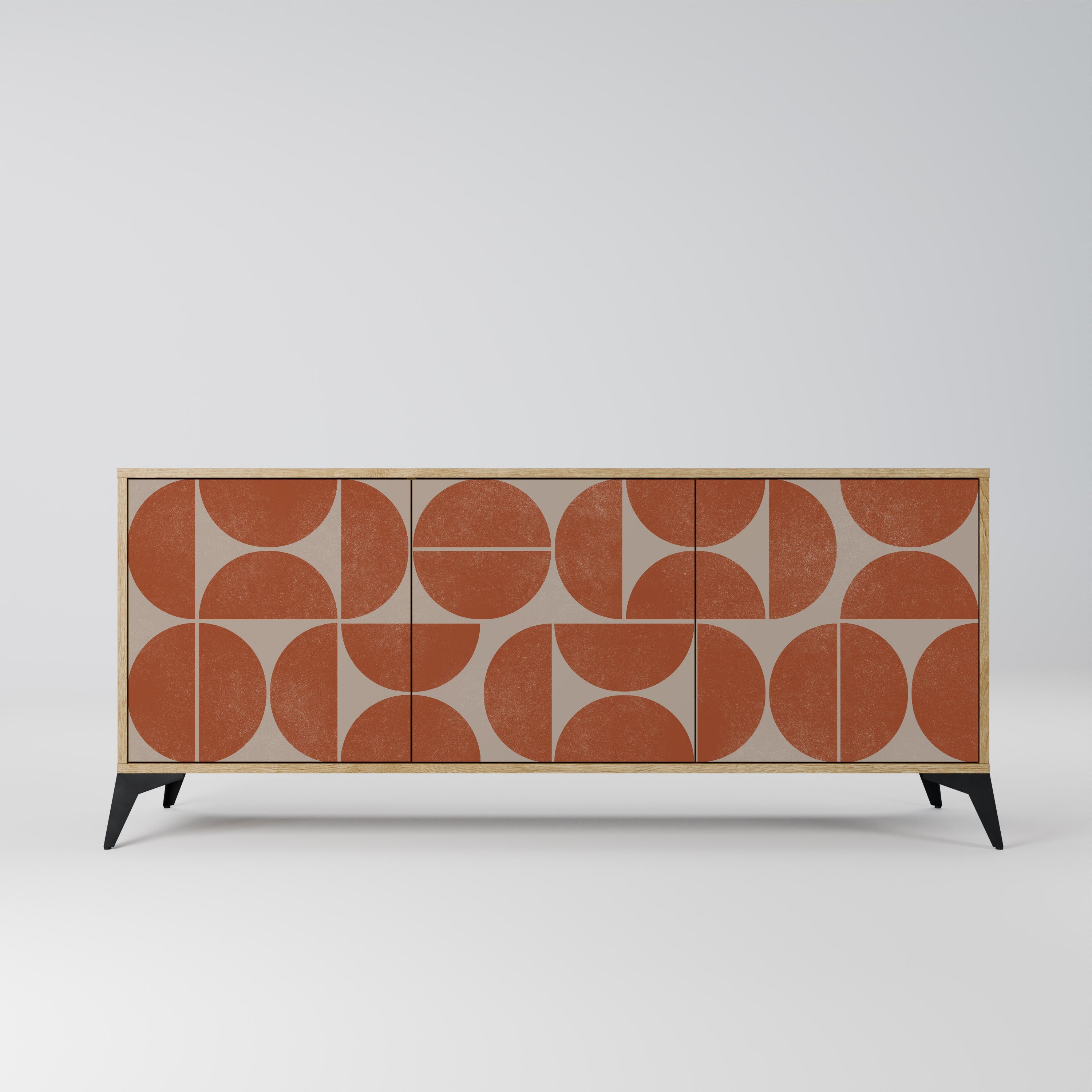 REPETITION COMPULSION 3-türiges Sideboard in Eichenoptik