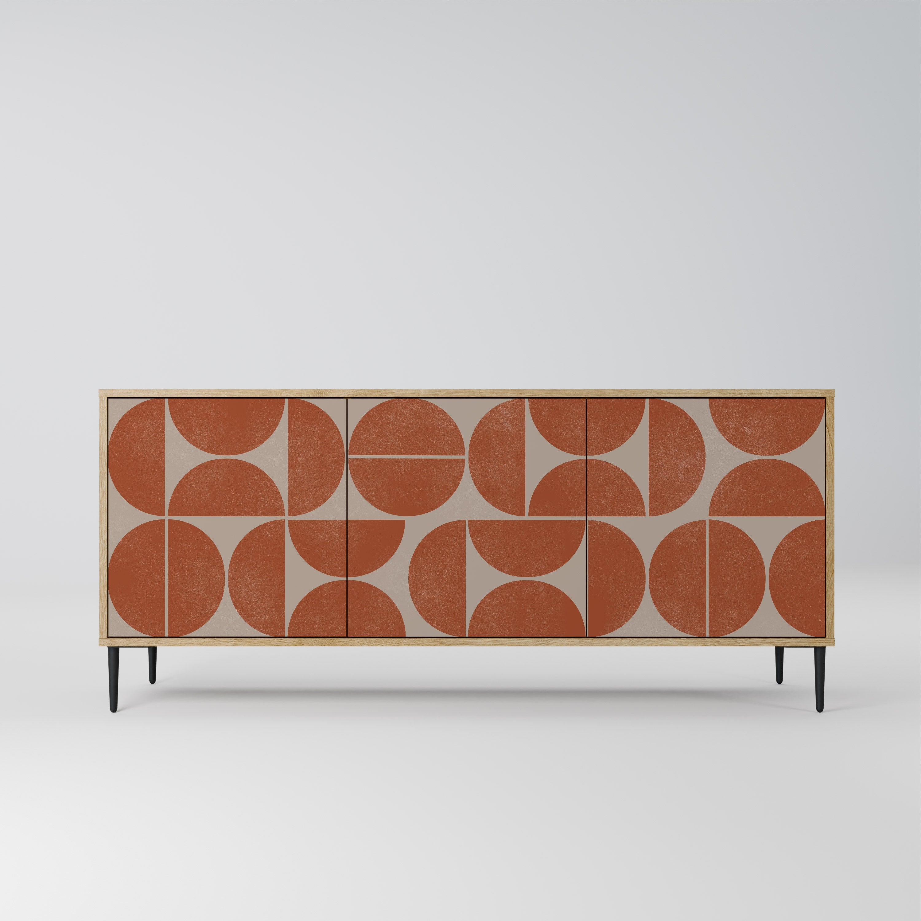 REPETITION COMPULSION 3-türiges Sideboard in Eichenoptik