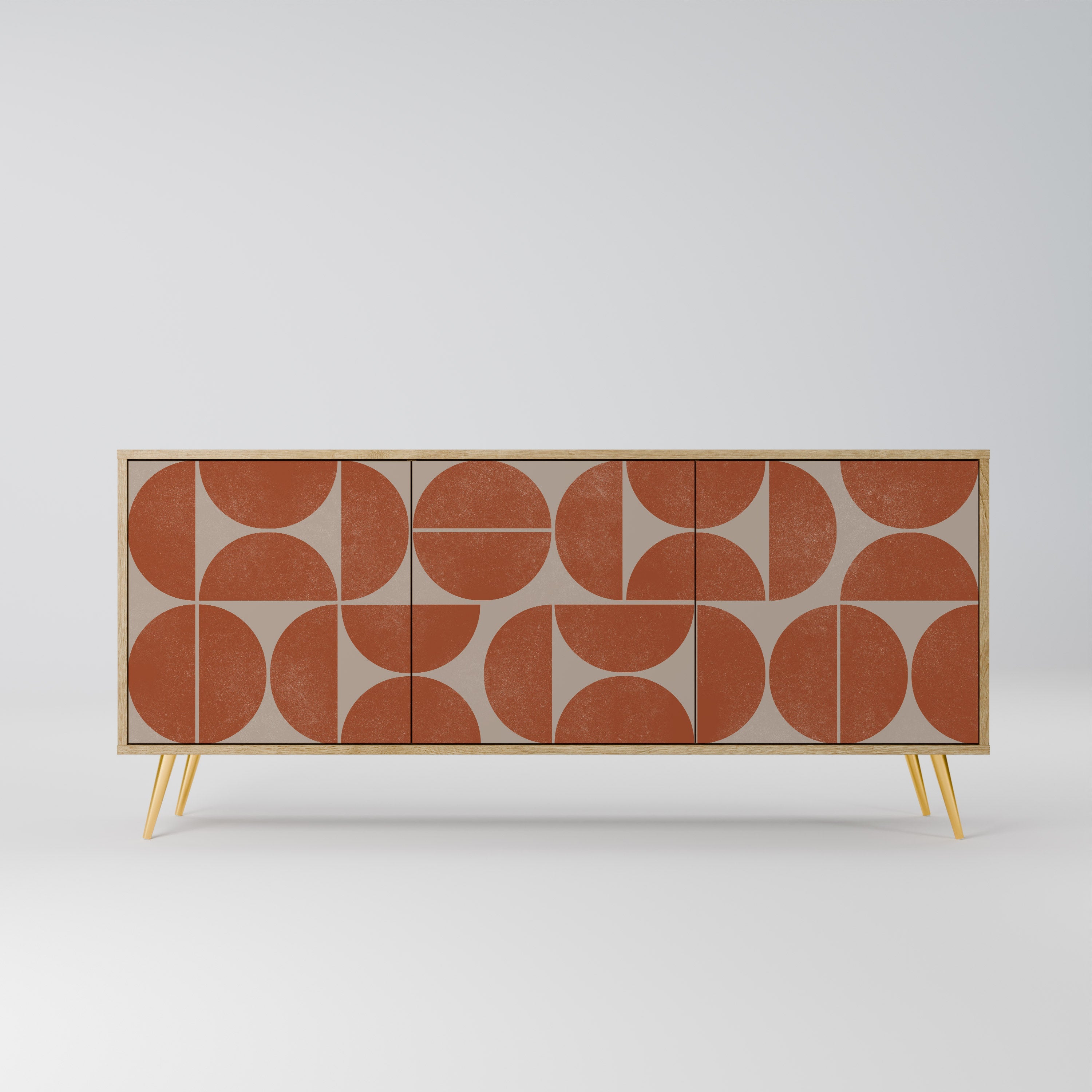 REPETITION COMPULSION 3-türiges Sideboard in Eichenoptik