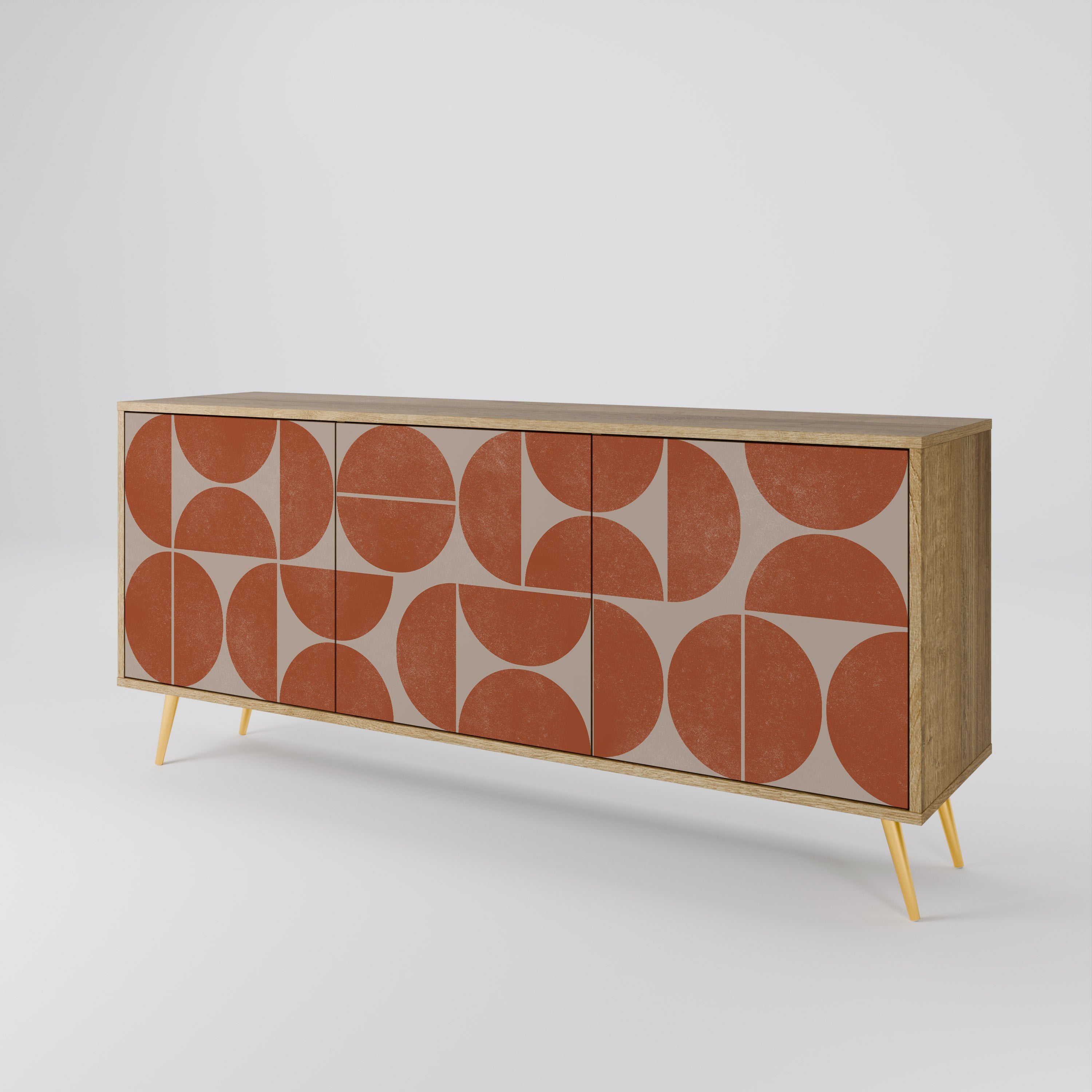 REPETITION COMPULSION 3-türiges Sideboard in Eichenoptik