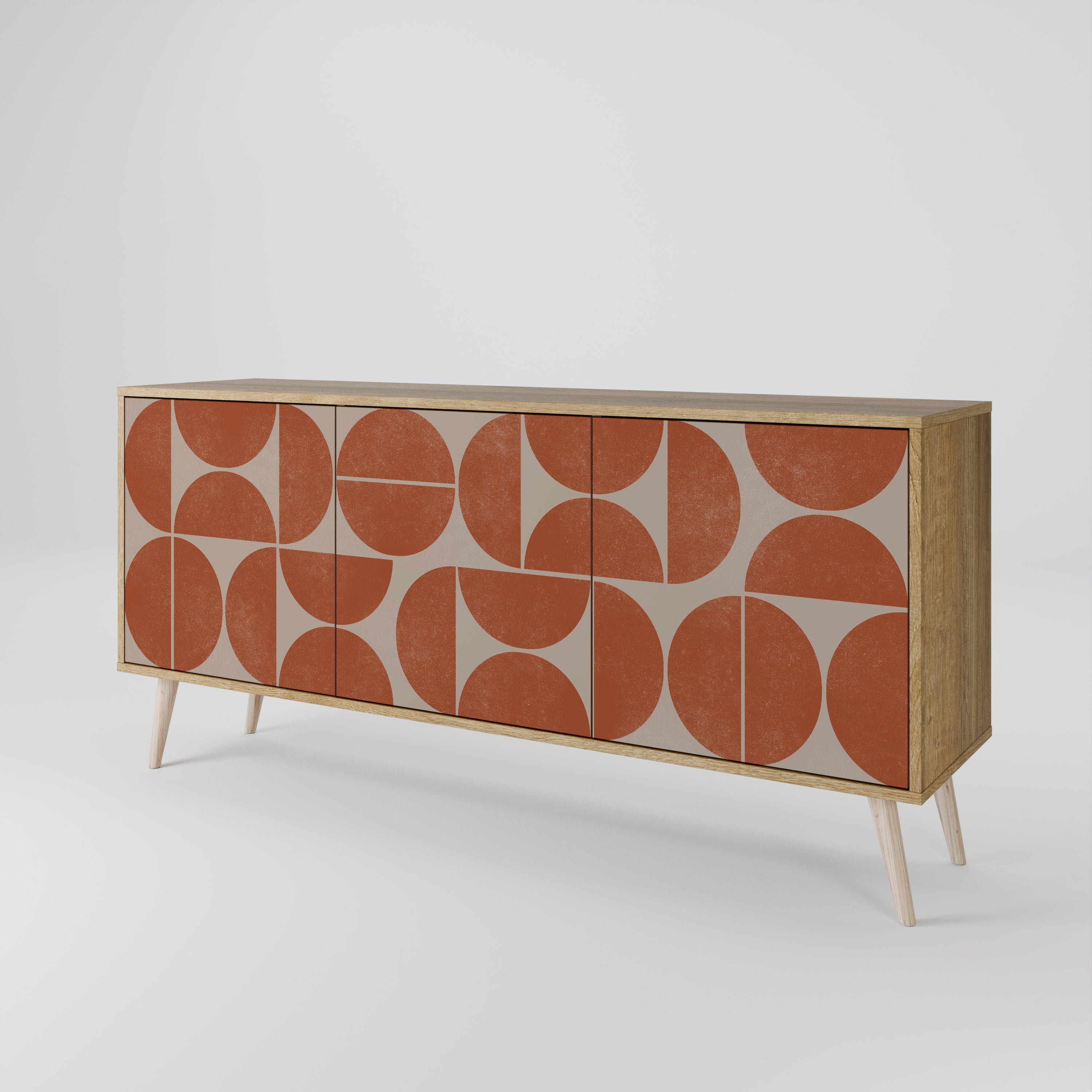 REPETITION COMPULSION 3-türiges Sideboard in Eichenoptik