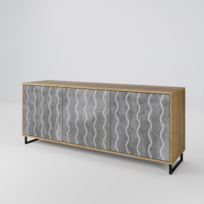 WAVES OF CONCRETE 3-türiges Sideboard
